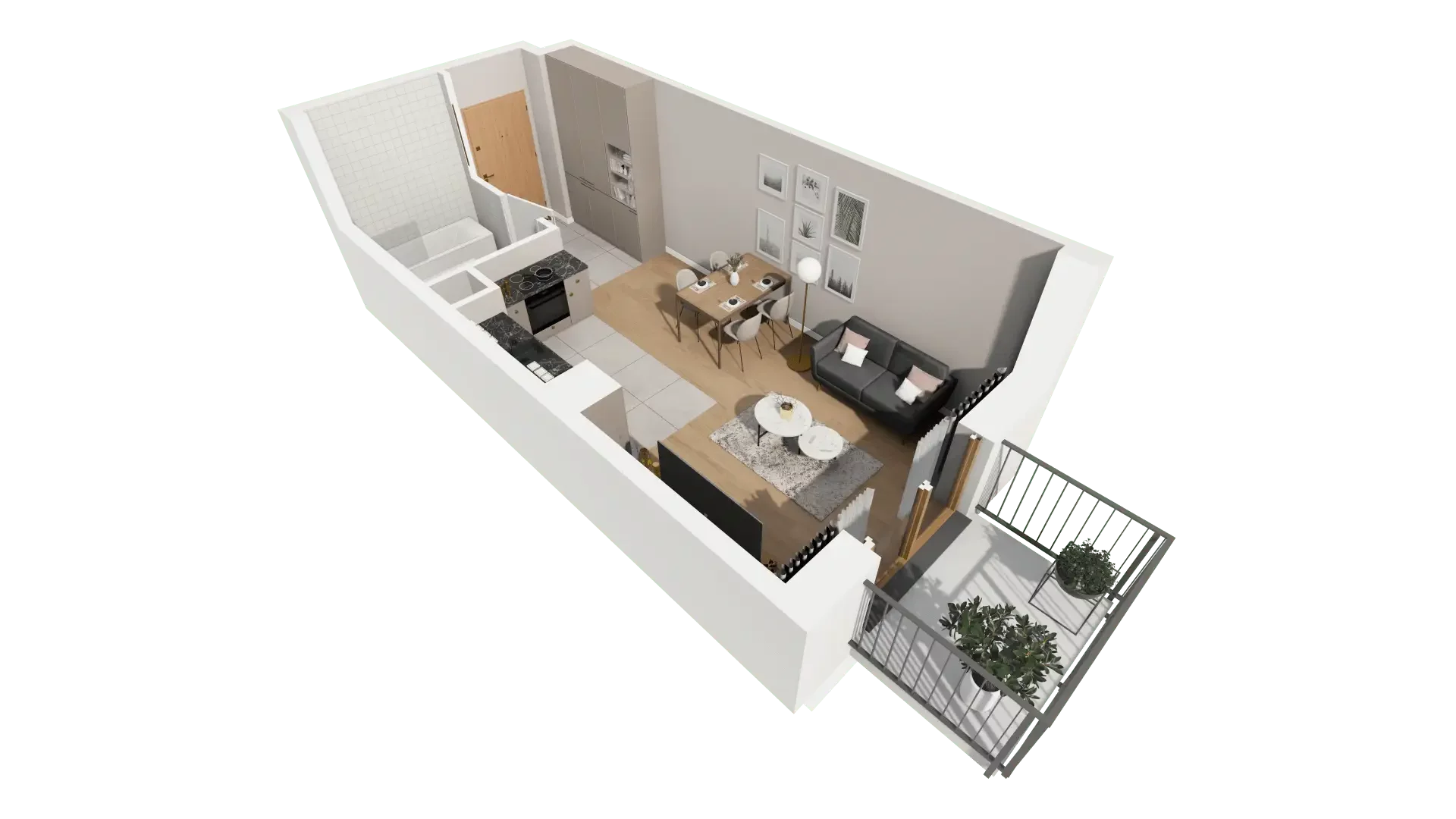 Mieszkanie 28,93 m², piętro 5, oferta nr BIII.5.M120, Przewóz 42 ATAL II, Kraków, Podgórze, Płaszów, ul. Przewóz 42