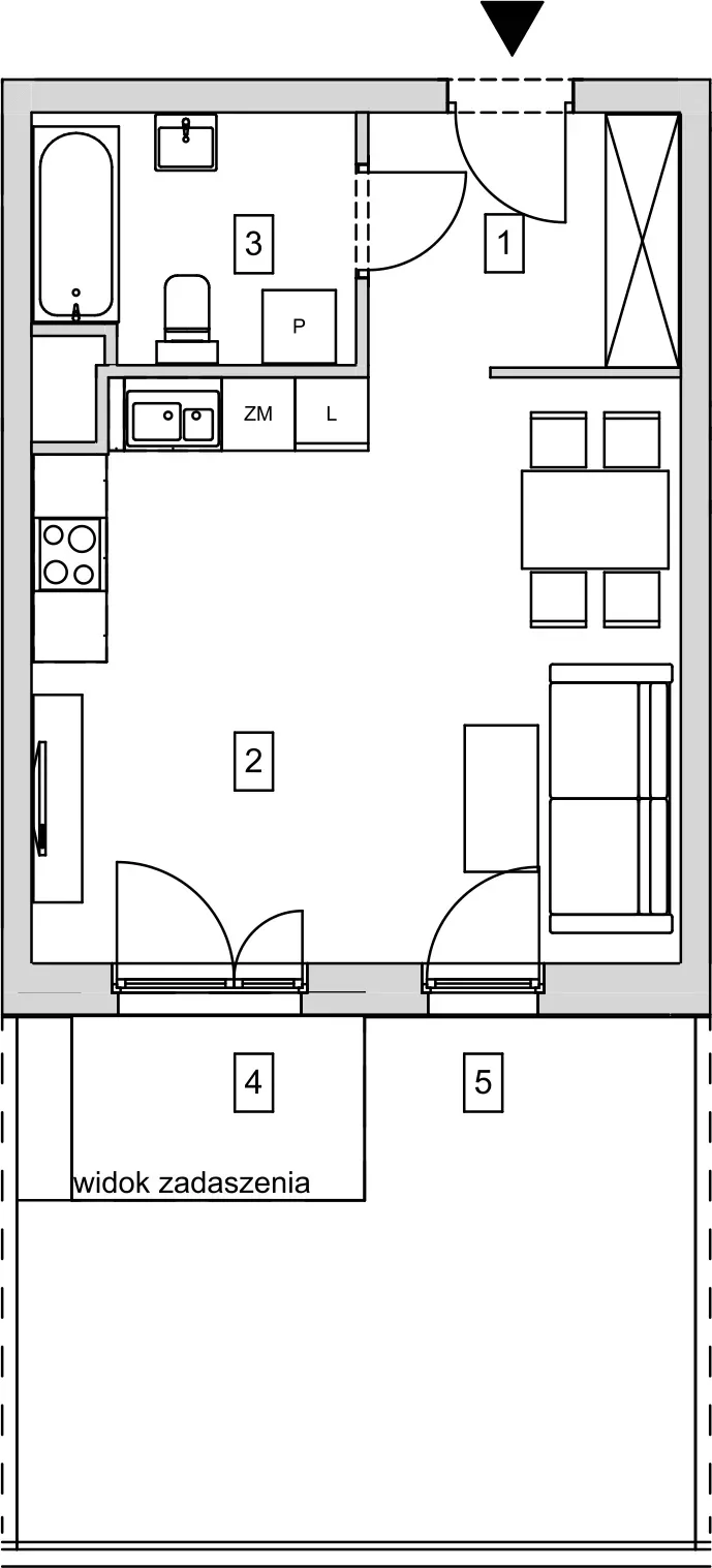 Mieszkanie 35,42 m², parter, oferta nr B5-K2-0-4, ATAL Strachowicka, Wrocław, Żerniki, Fabryczna, ul. Strachowicka