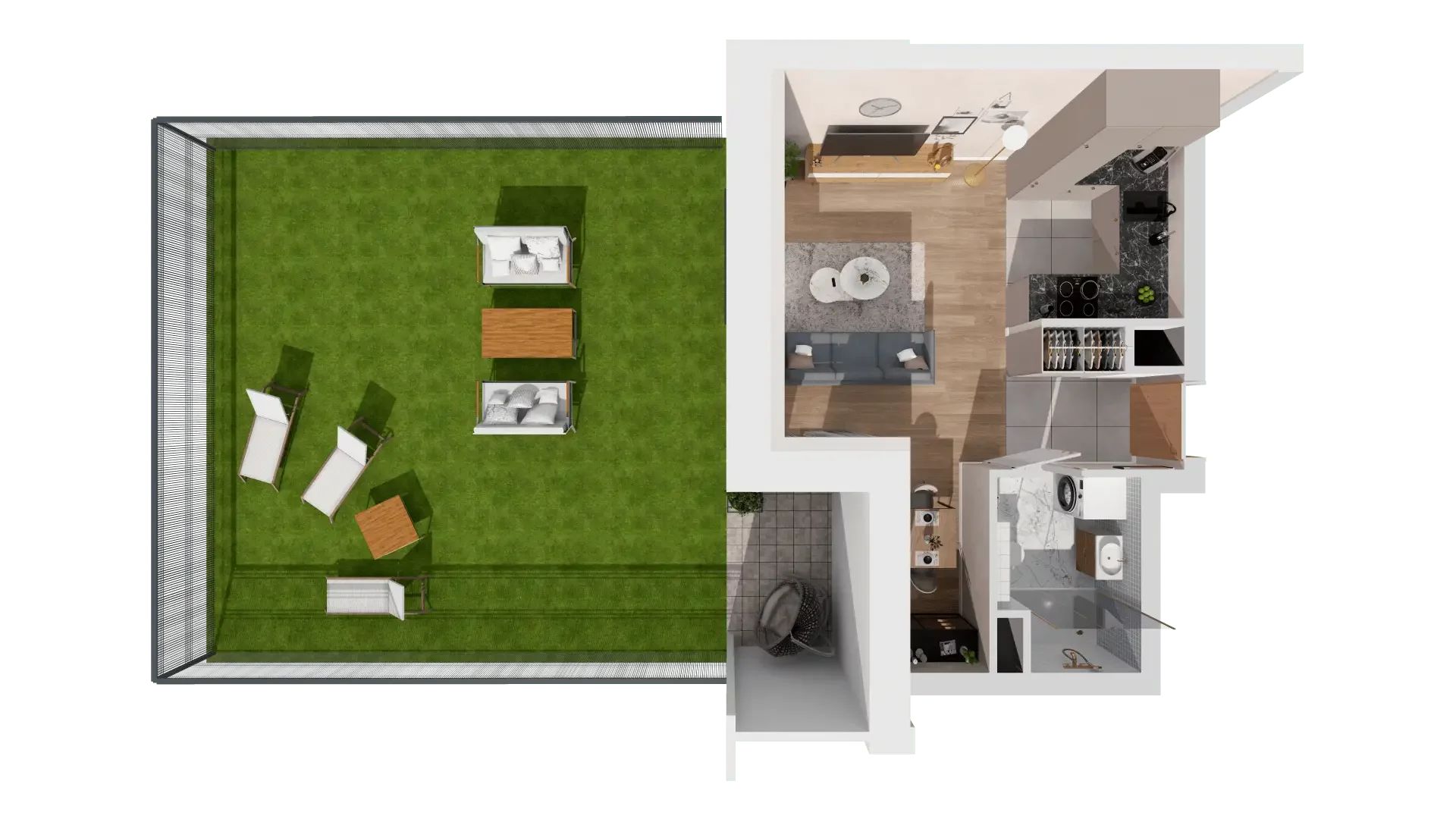 1 pokój, mieszkanie 30,58 m², parter, oferta nr 1D.0.172, Francuska Park VIIIB, Katowice, Osiedle Paderewskiego-Muchowiec, Muchowiec, ul. Szybowcowa