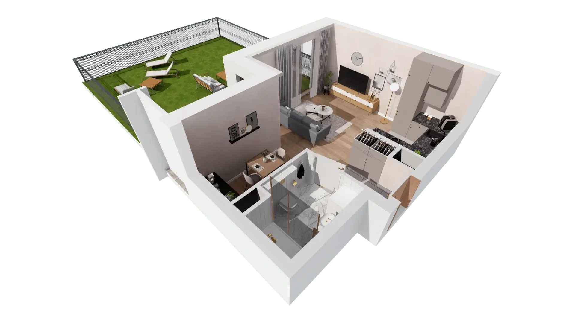 1 pokój, mieszkanie 30,58 m², parter, oferta nr 1D.0.172, Francuska Park VIIIB, Katowice, Osiedle Paderewskiego-Muchowiec, Muchowiec, ul. Szybowcowa