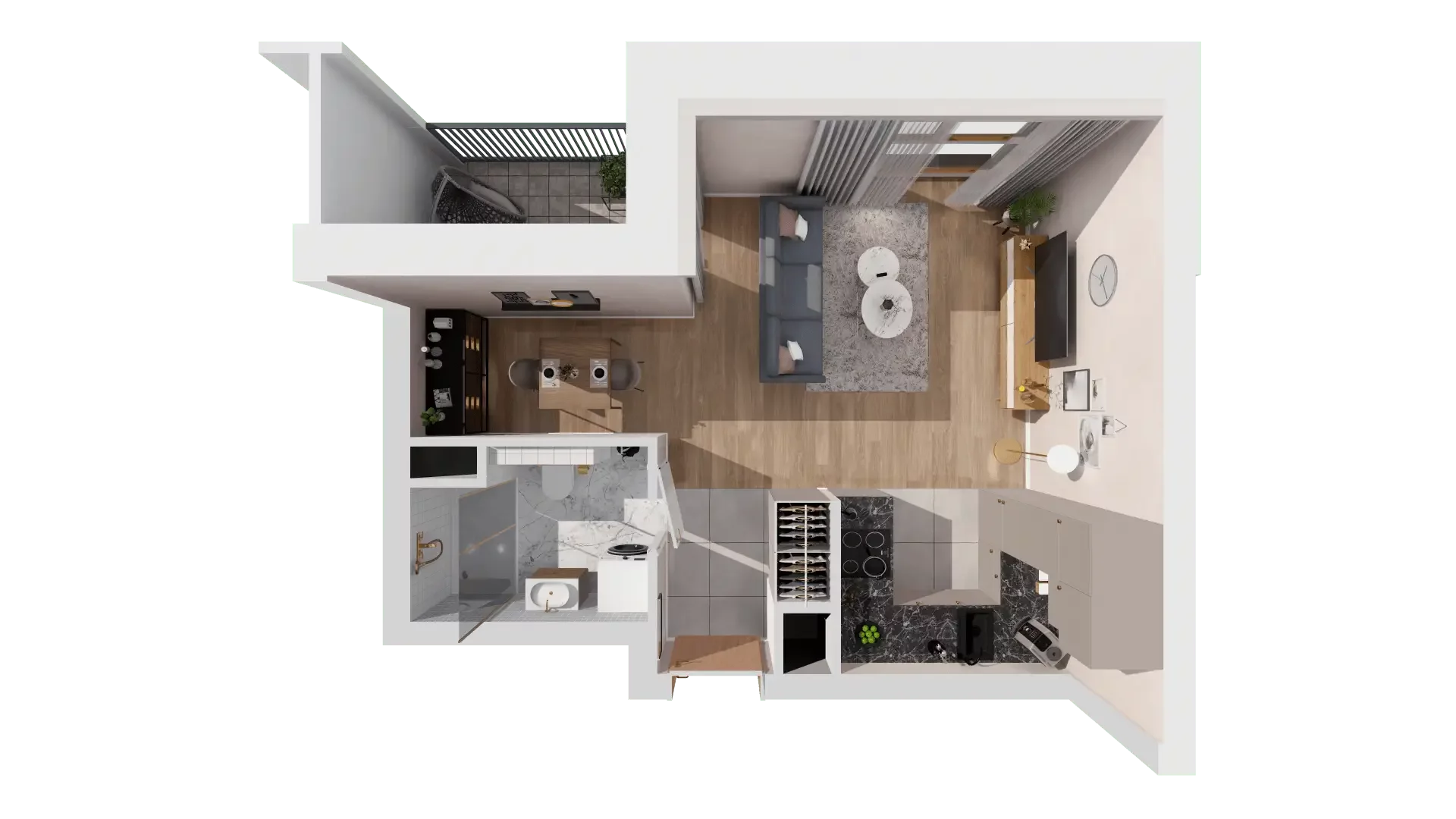 1 pokój, mieszkanie 30,43 m², piętro 1, oferta nr 1D.1.175, Francuska Park VIIIB, Katowice, Osiedle Paderewskiego-Muchowiec, Muchowiec, ul. Szybowcowa