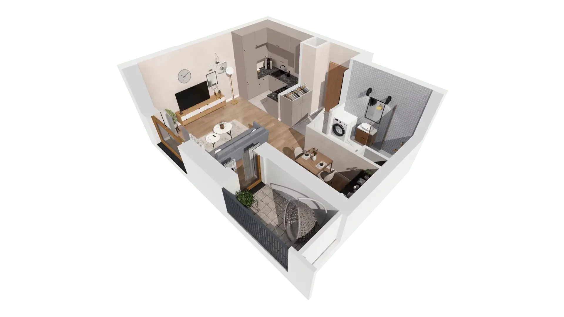 1 pokój, mieszkanie 30,43 m², piętro 1, oferta nr 1D.1.175, Francuska Park VIIIB, Katowice, Osiedle Paderewskiego-Muchowiec, Muchowiec, ul. Szybowcowa