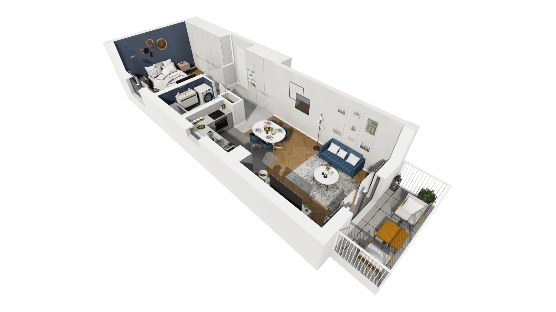 Mieszkanie 46,57 m², piętro 1, oferta nr 1A.07, Akacjowa Wita, Kraków, Prądnik Czerwony, Rakowice, ul. Akacjowa