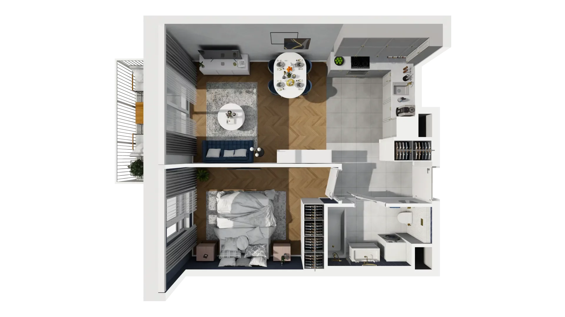 Mieszkanie 44,51 m², piętro 1, oferta nr 1B.10, Akacjowa Wita, Kraków, Prądnik Czerwony, Rakowice, ul. Akacjowa