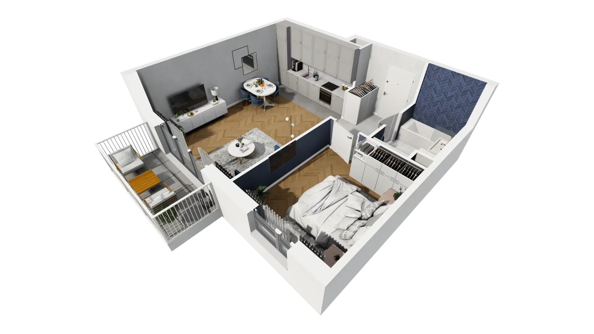 Mieszkanie 47,22 m², piętro 1, oferta nr 2B.06, Akacjowa Wita, Kraków, Prądnik Czerwony, Rakowice, ul. Akacjowa