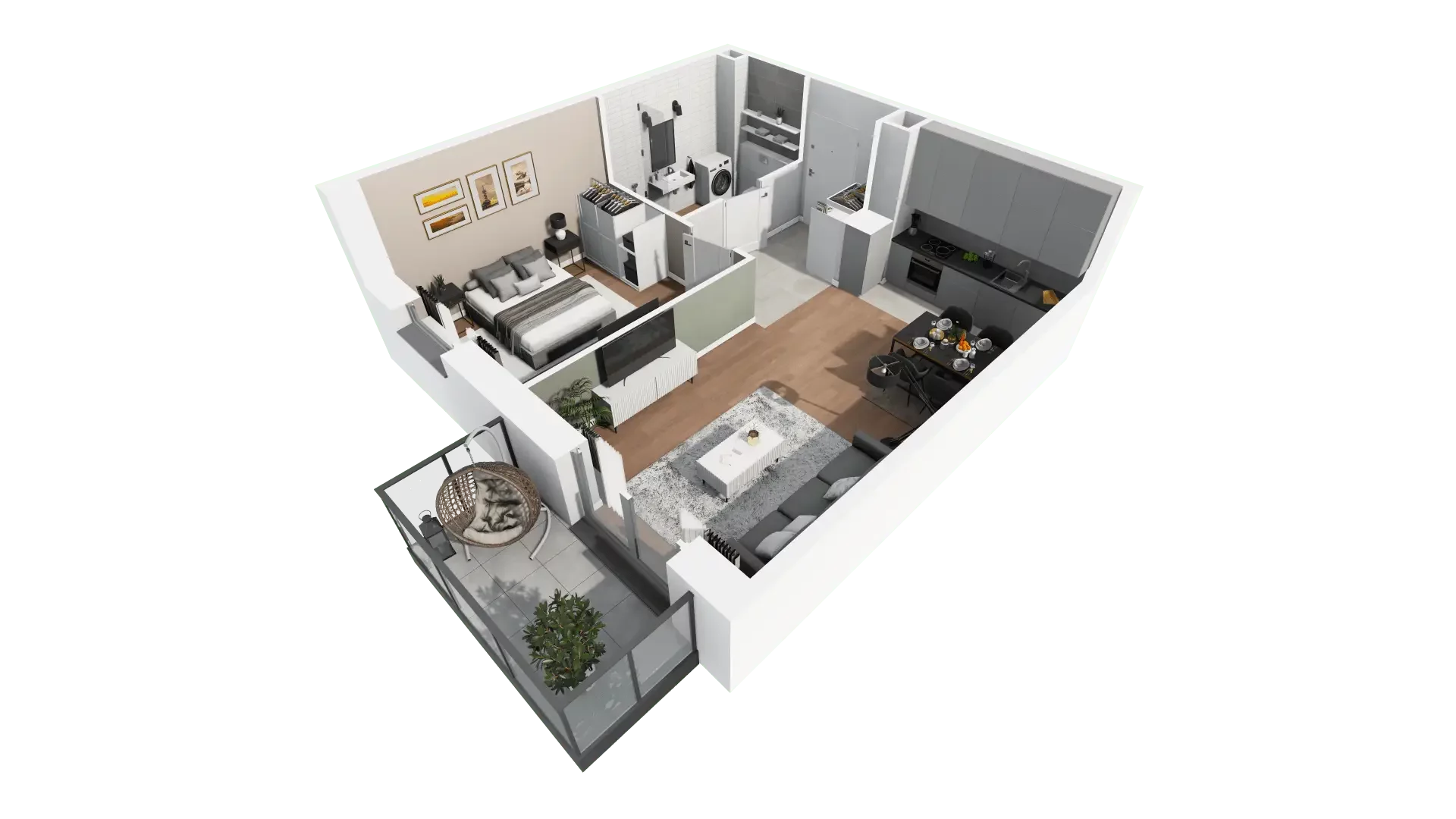 Mieszkanie 47,83 m², piętro 4, oferta nr B4-28, ATAL Apollina, Kowale, ul. Apollina