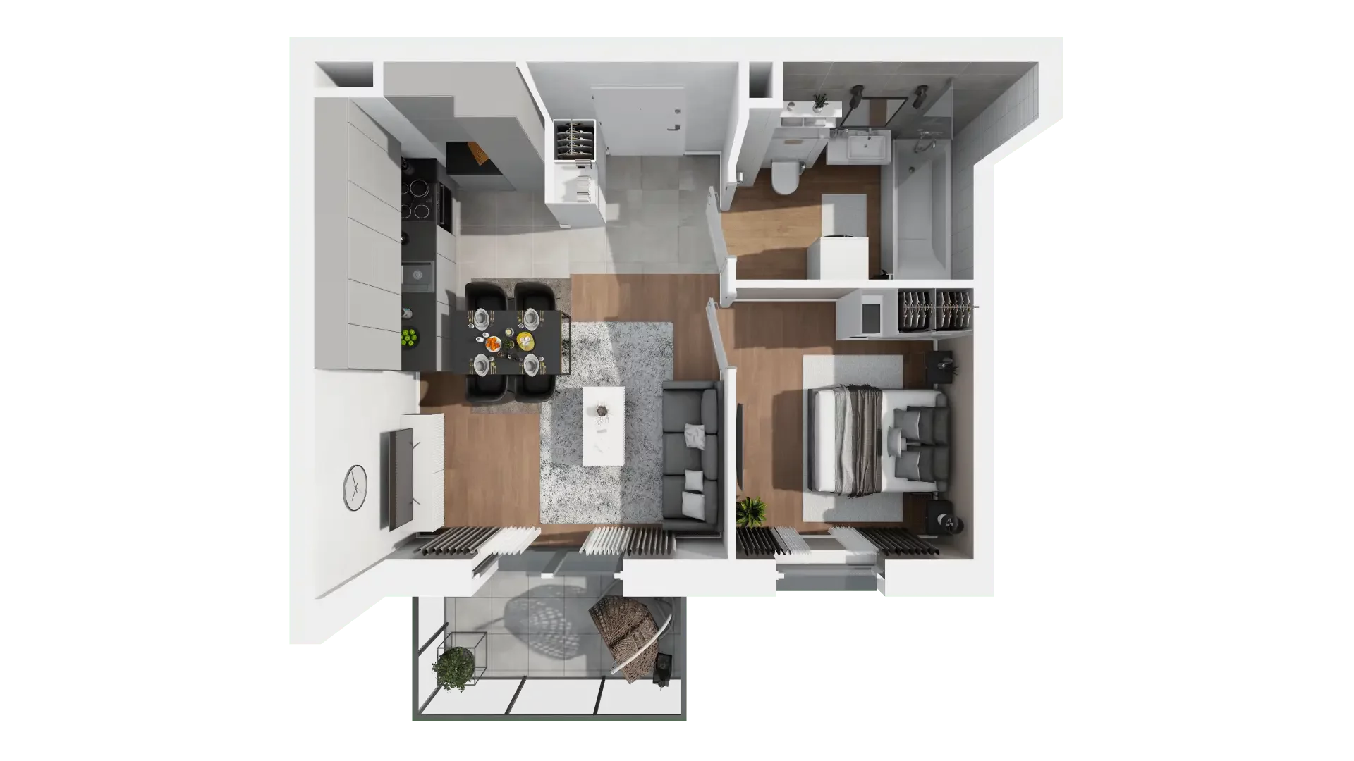 2 pokoje, mieszkanie 37,22 m², piętro 1, oferta nr A1-12, ATAL Apollina, Kowale, ul. Apollina