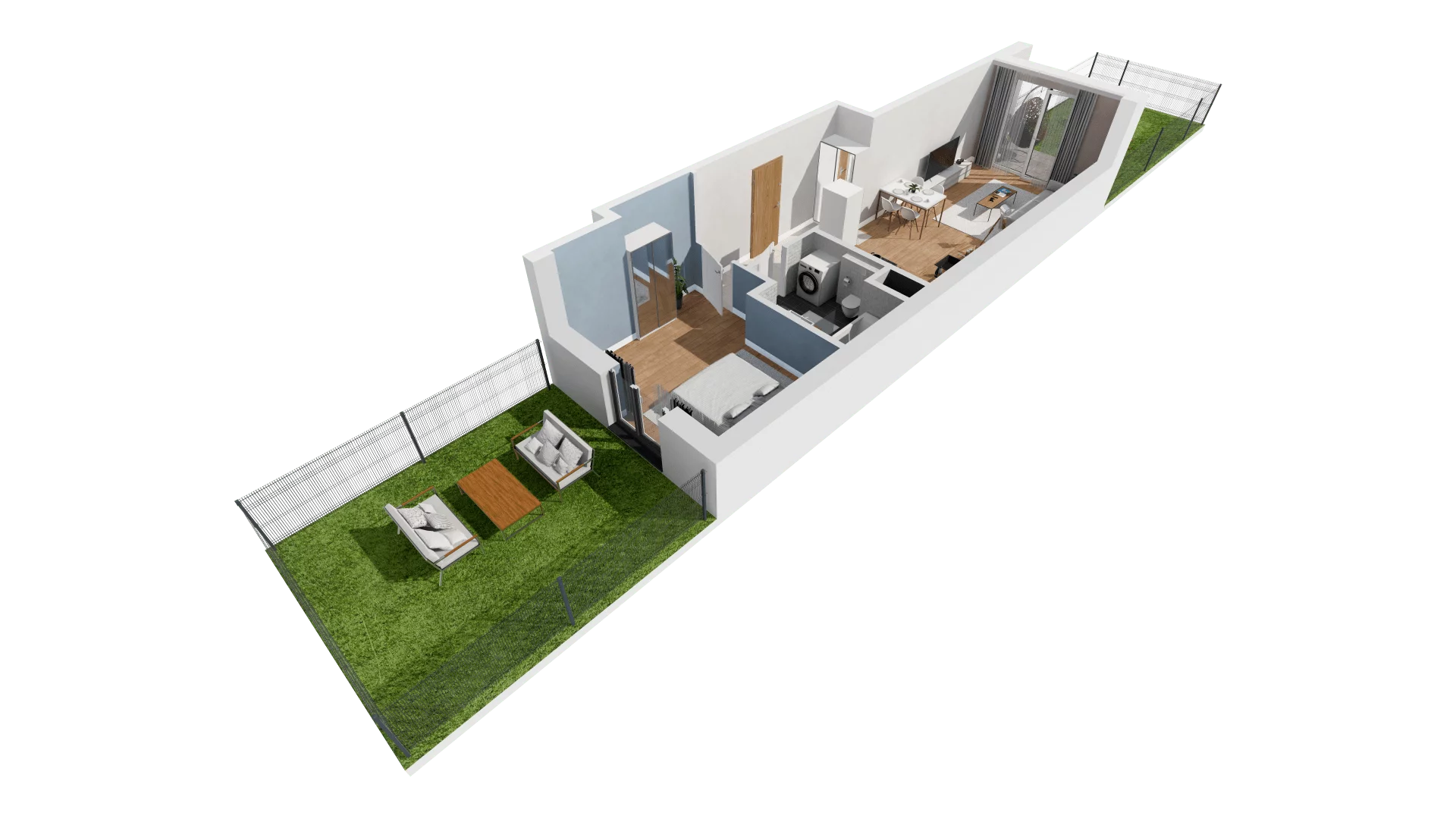 Mieszkanie 43,79 m², parter, oferta nr 1B-0-3, Naramowice Odnova, Poznań, Naramowice, ul. Bielicowa