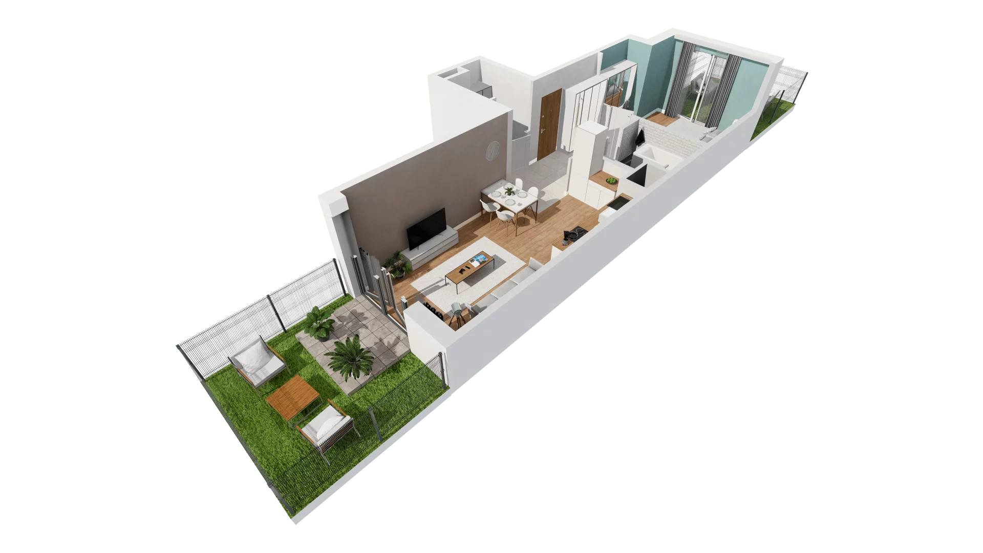 Mieszkanie 47,03 m², parter, oferta nr 3F-0-1, Naramowice Odnova, Poznań, Naramowice, ul. Bielicowa