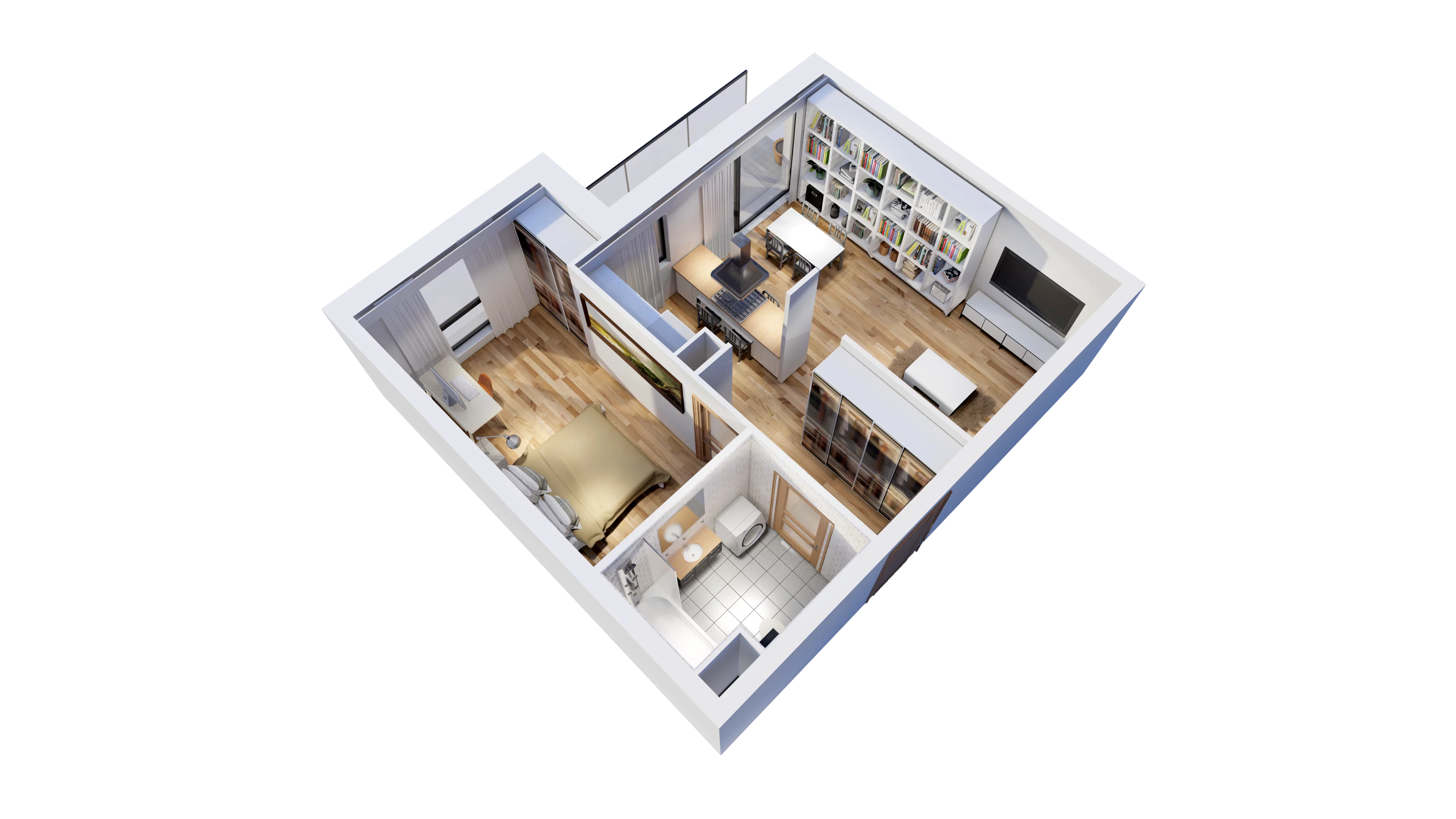 2 pokoje, mieszkanie 47,92 m², piętro 2, oferta nr A6, Niebieski Bursztyn, Reda, ul. Bosmańska