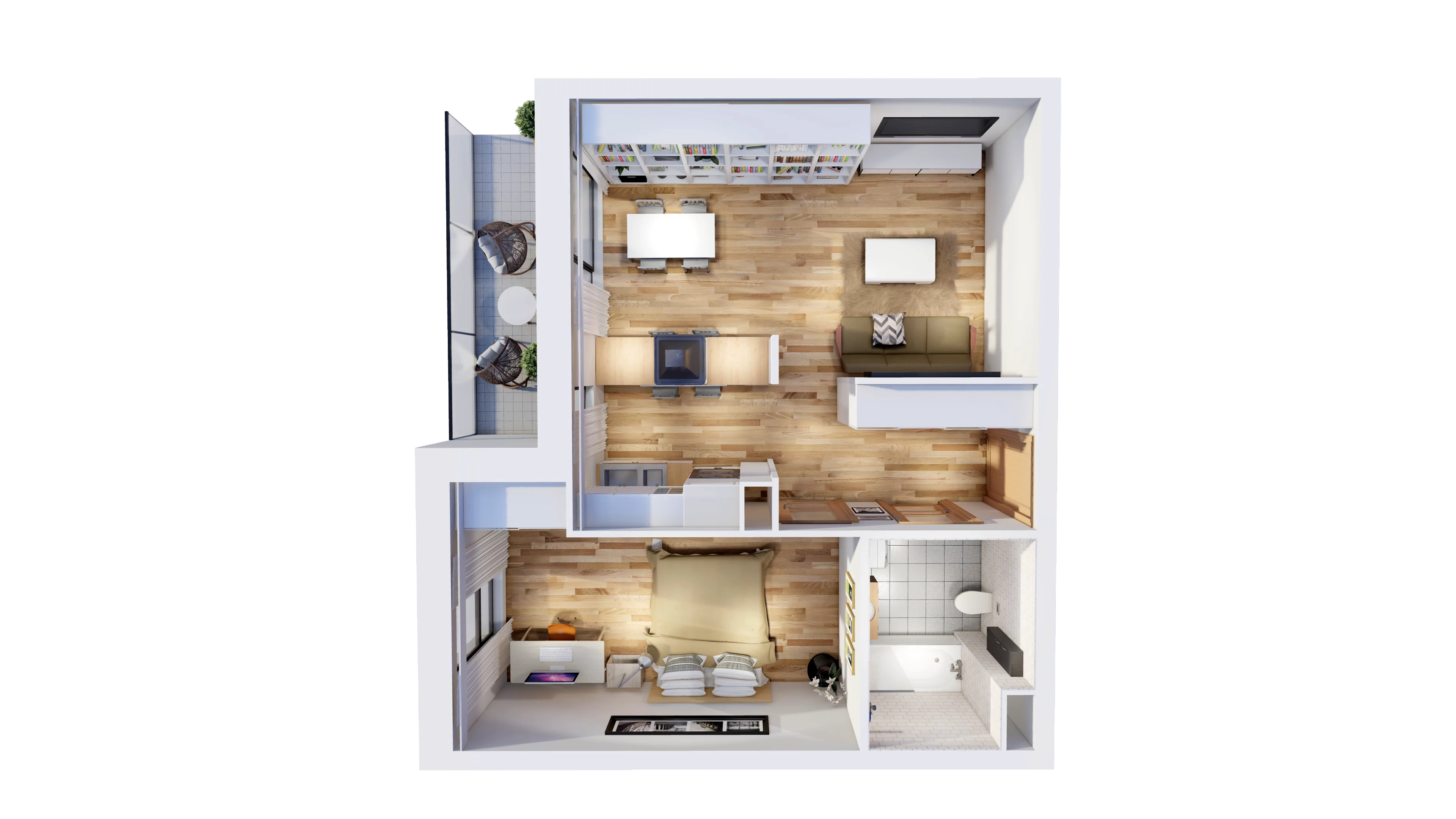 2 pokoje, mieszkanie 47,92 m², piętro 2, oferta nr A6, Niebieski Bursztyn, Reda, ul. Bosmańska