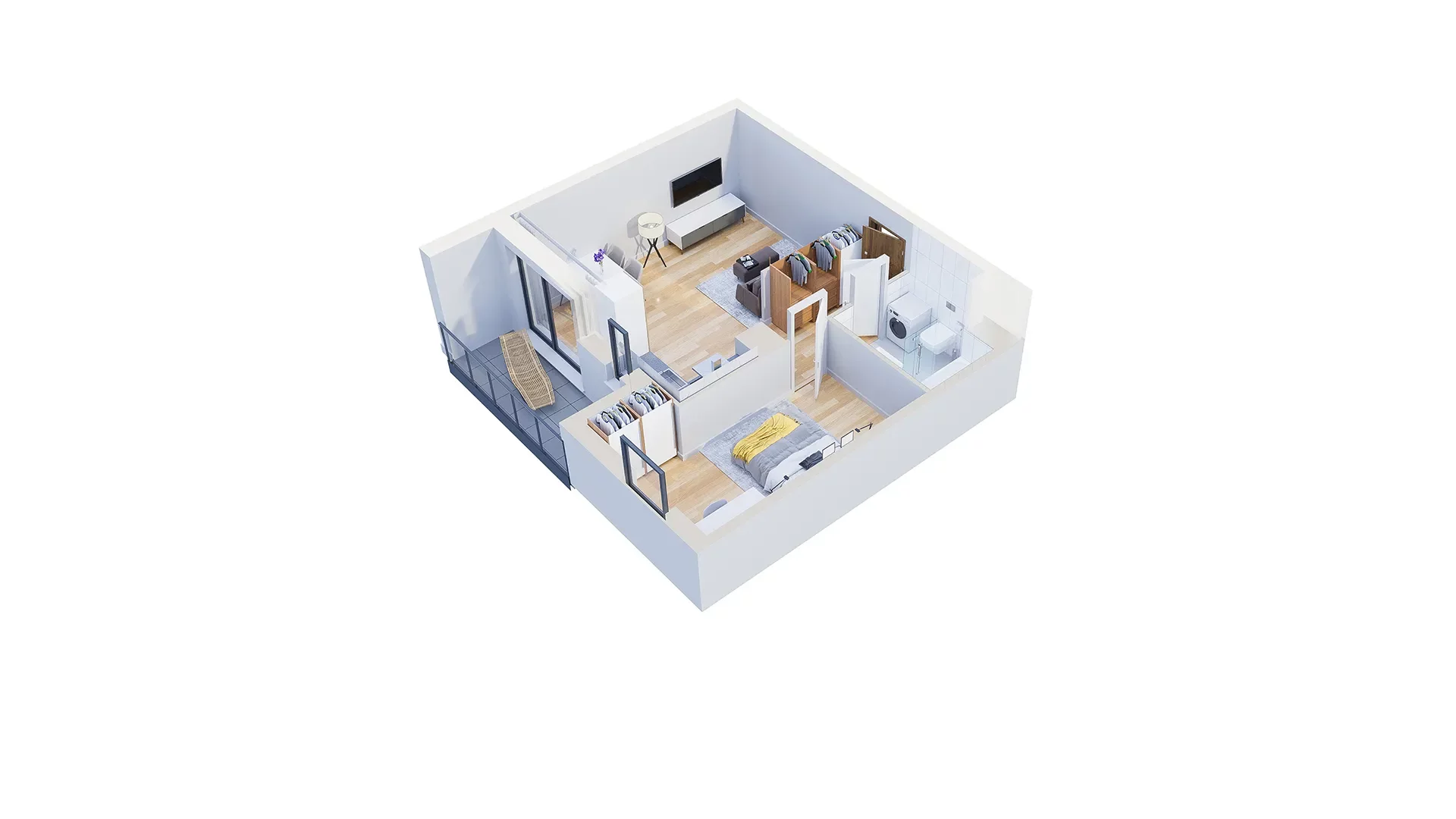 2 pokoje, mieszkanie 48,29 m², piętro 10, oferta nr 2.A74, Niebieski Bursztyn II, Reda, ul. Bosmańska
