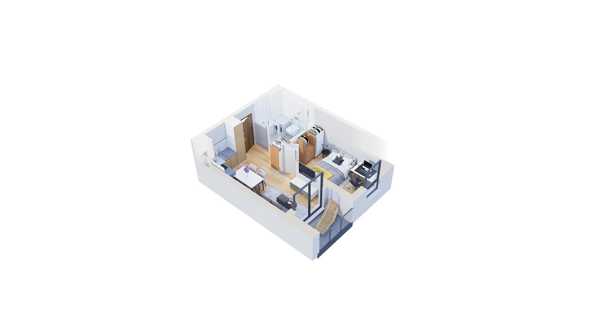 2 pokoje, mieszkanie 32,50 m², piętro 10, oferta nr 2.A80, Niebieski Bursztyn II, Reda, ul. Bosmańska