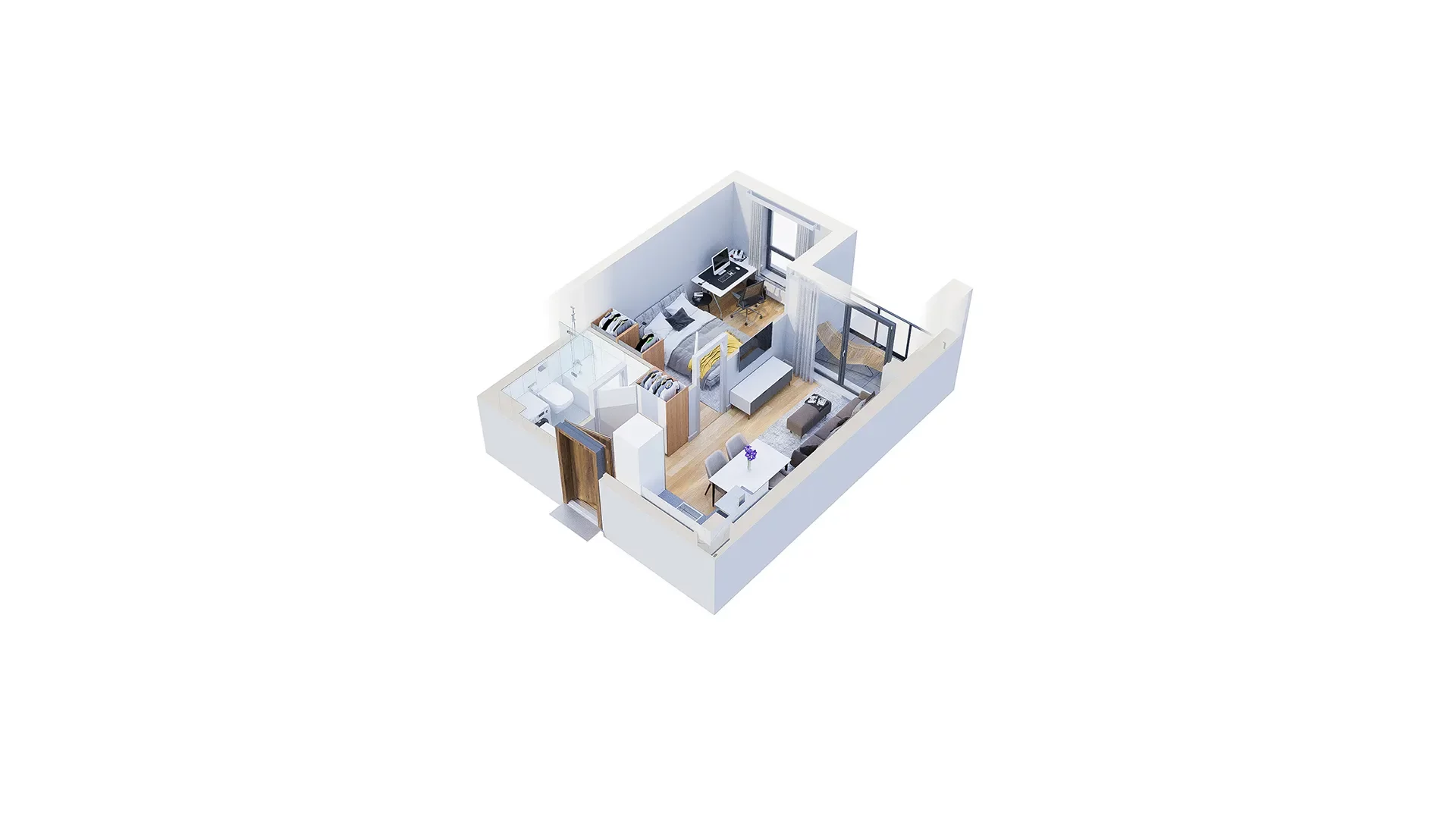 2 pokoje, mieszkanie 32,50 m², piętro 10, oferta nr 2.A80, Niebieski Bursztyn II, Reda, ul. Bosmańska