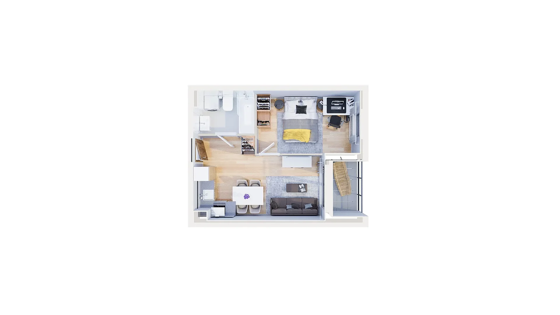 2 pokoje, mieszkanie 32,50 m², piętro 10, oferta nr 2.A80, Niebieski Bursztyn II, Reda, ul. Bosmańska