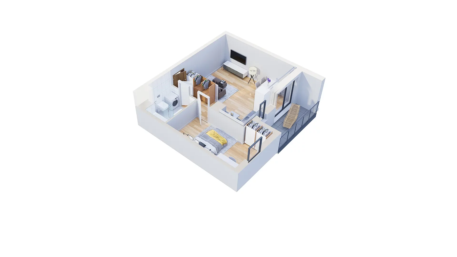 2 pokoje, mieszkanie 48,55 m², piętro 11, oferta nr 2.A84, Niebieski Bursztyn II, Reda, ul. Bosmańska