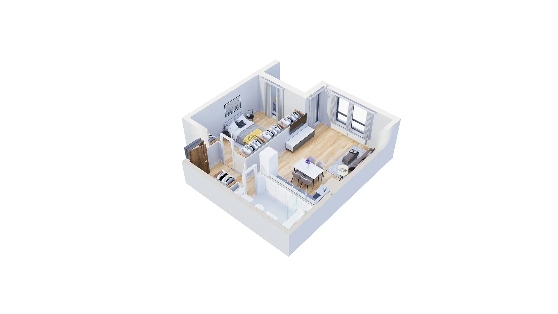 2 pokoje, mieszkanie 55,09 m², piętro 2, oferta nr 2.A7, Niebieski Bursztyn II, Reda, ul. Bosmańska