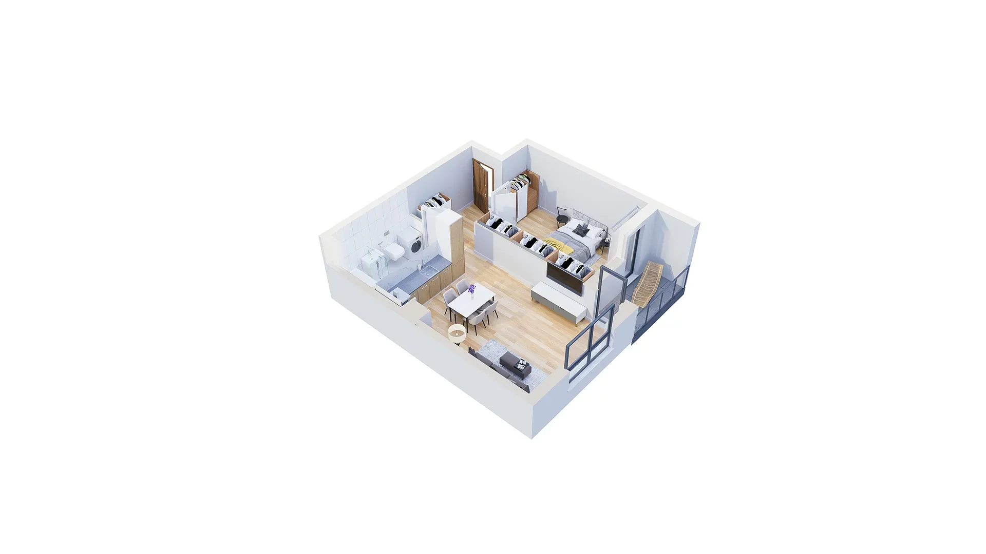 2 pokoje, mieszkanie 55,09 m², piętro 2, oferta nr 2.A7, Niebieski Bursztyn II, Reda, ul. Bosmańska