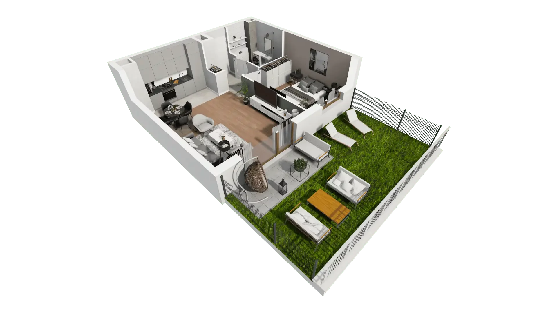 Mieszkanie 46,49 m², parter, oferta nr 3.1.4, Osiedle Przyjemne - etap II, Gdańsk, Jasień, ul. Flisykowskiego