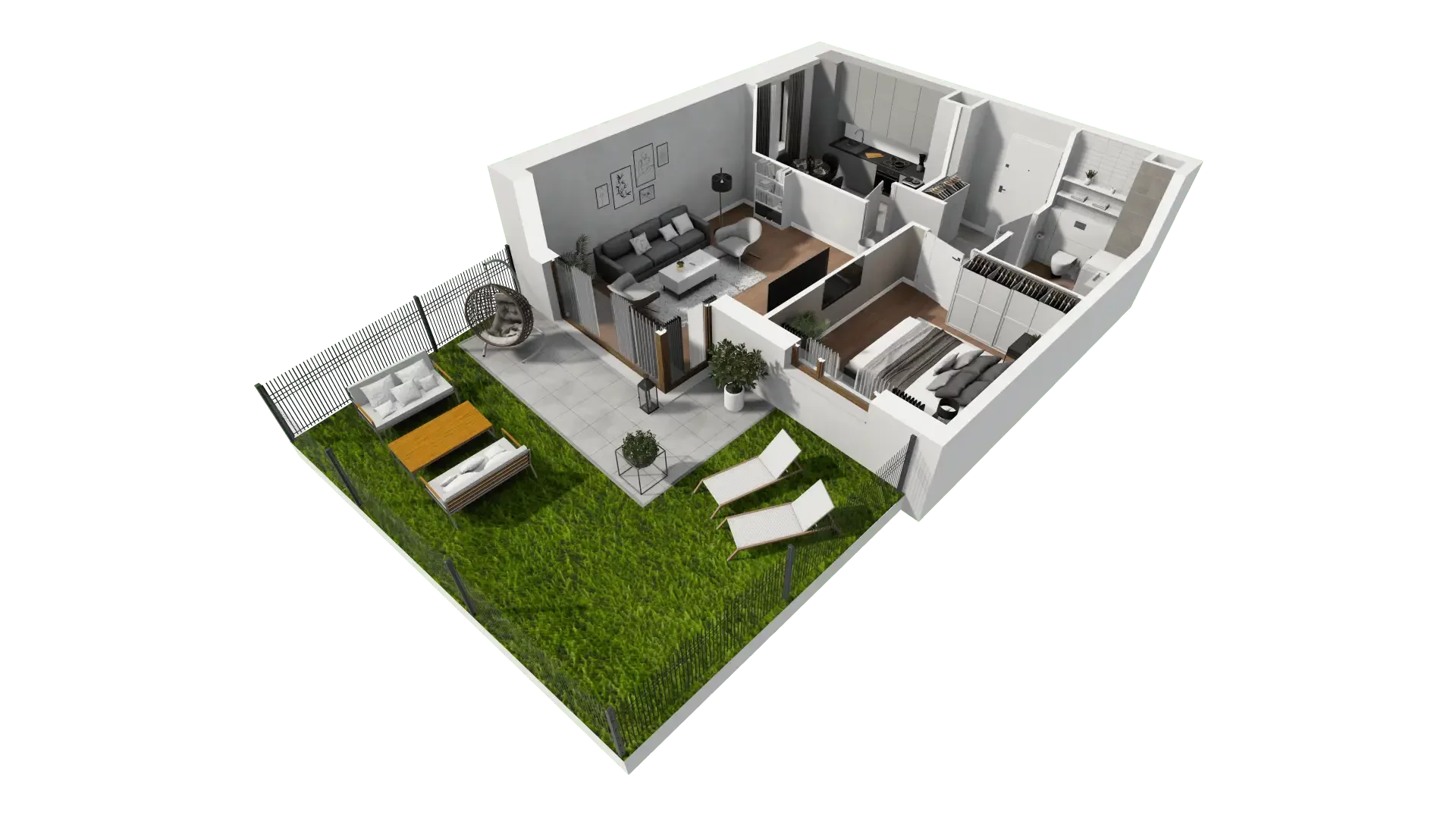 Mieszkanie 49,26 m², parter, oferta nr 4.2.2, Osiedle Przyjemne - etap II, Gdańsk, Jasień, ul. Flisykowskiego