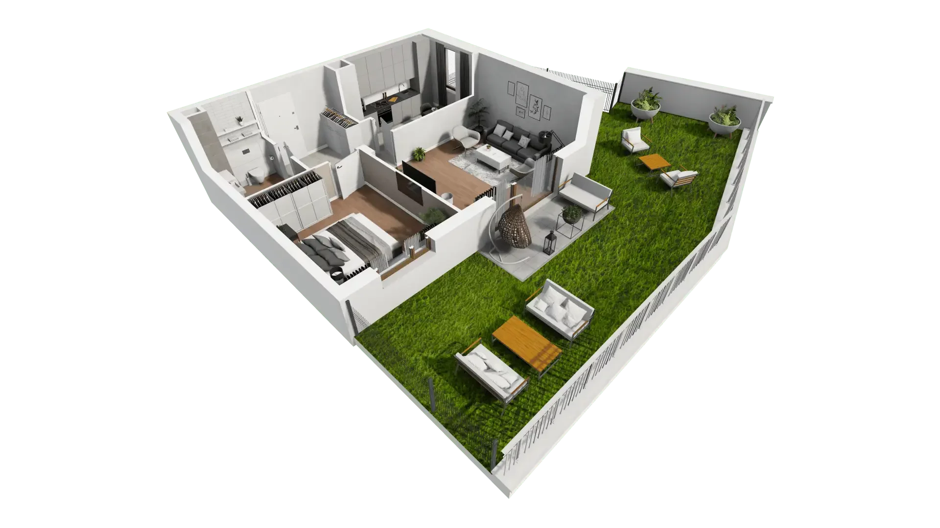 Mieszkanie 51,89 m², parter, oferta nr 5.1.3, Osiedle Przyjemne - etap II, Gdańsk, Jasień, ul. Flisykowskiego