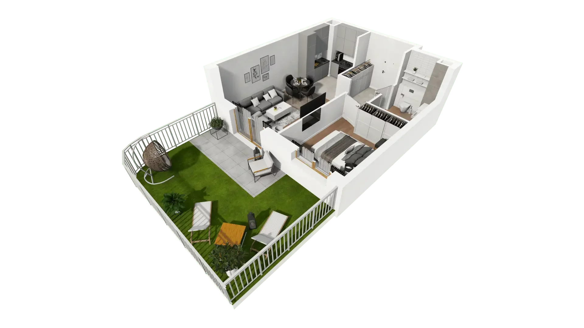 Mieszkanie 39,30 m², parter, oferta nr 6.1.5, Osiedle Przyjemne - etap III, Gdańsk, Jasień, ul. Flisykowskiego