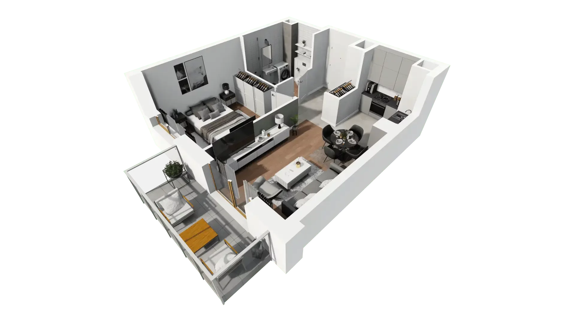 Mieszkanie 38,72 m², parter, oferta nr 6.2.4, Osiedle Przyjemne - etap III, Gdańsk, Jasień, ul. Flisykowskiego