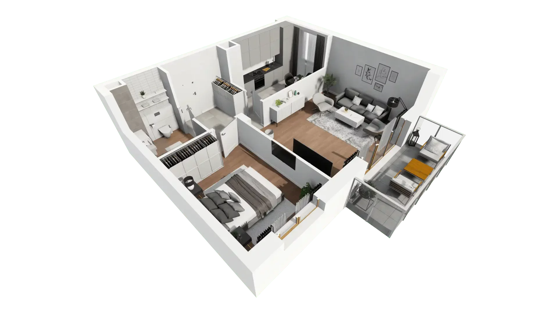 Mieszkanie 51,91 m², parter, oferta nr 8.2.3, Osiedle Przyjemne - etap III, Gdańsk, Jasień, ul. Flisykowskiego