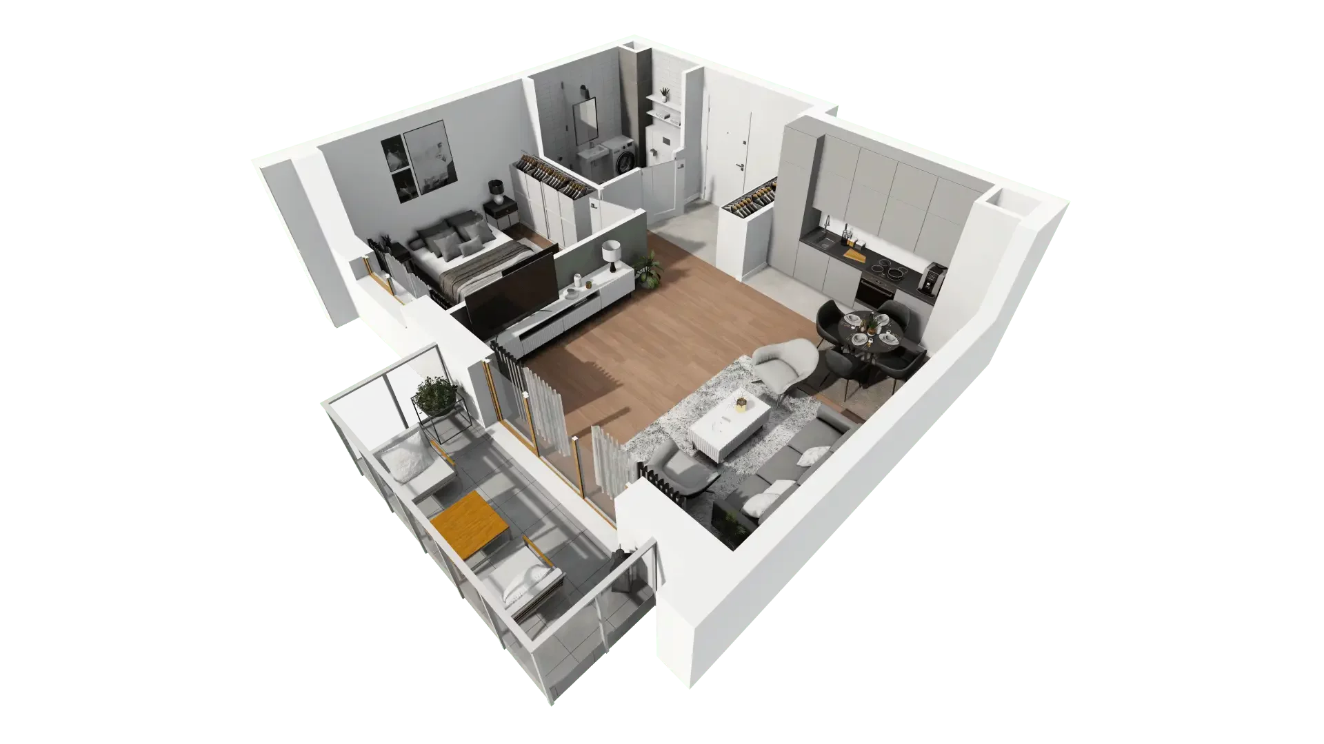 Mieszkanie 46,18 m², parter, oferta nr 8.2.5, Osiedle Przyjemne - etap III, Gdańsk, Jasień, ul. Flisykowskiego