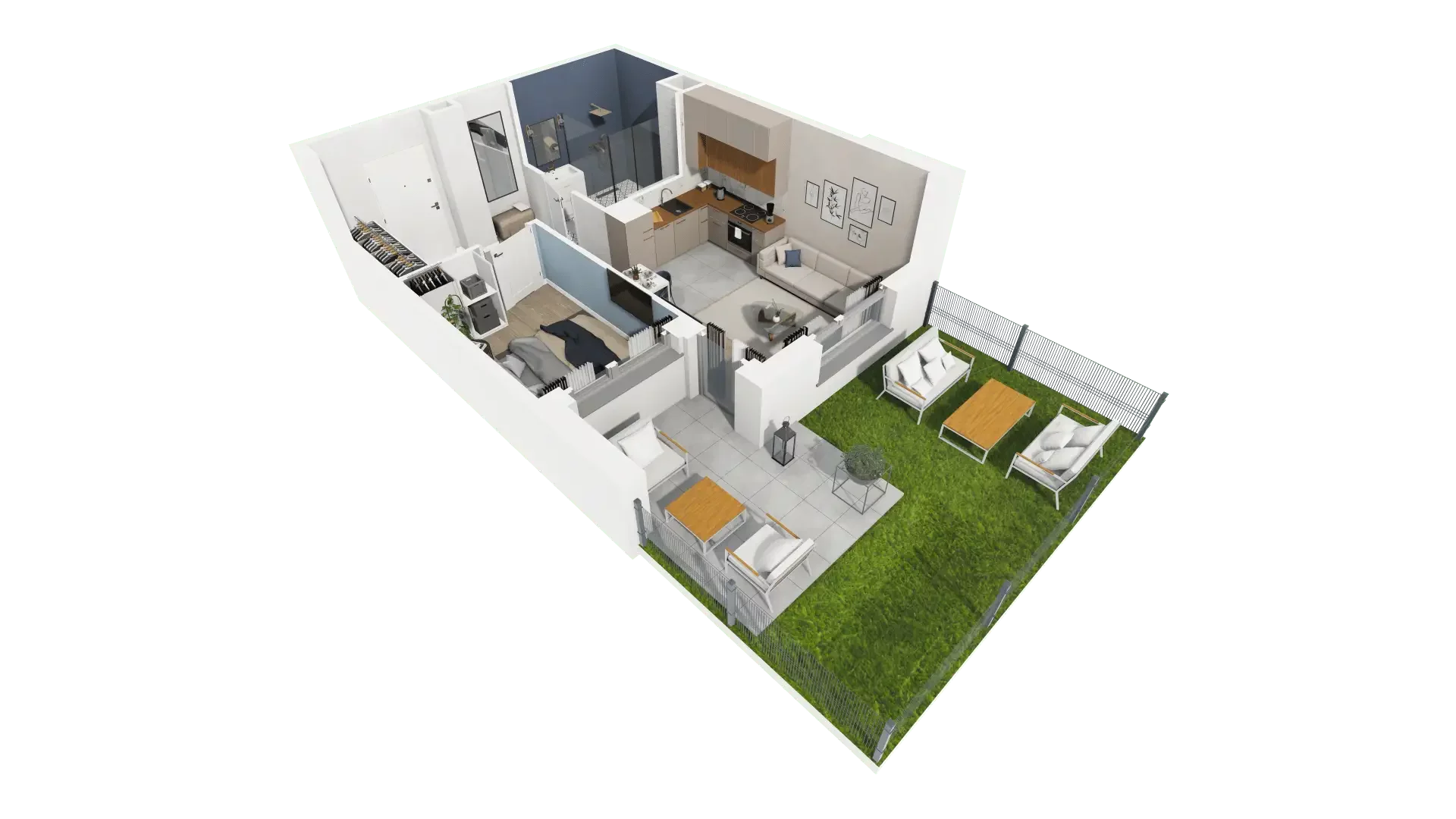 Mieszkanie 36,04 m², parter, oferta nr B2-01, Galaktyczna, Gdańsk, Osowa, ul. Galaktyczna