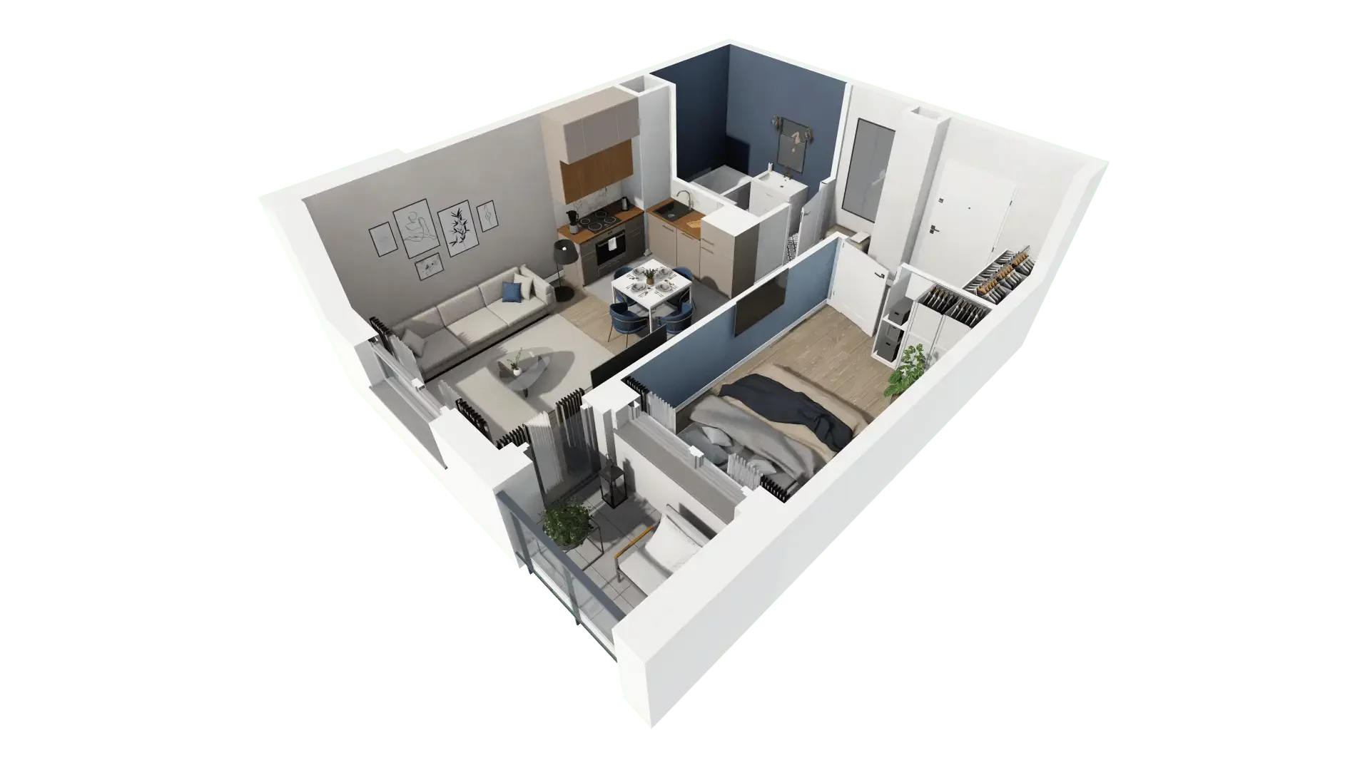 Mieszkanie 36,06 m², piętro 1, oferta nr B2-14, Galaktyczna, Gdańsk, Osowa, ul. Galaktyczna