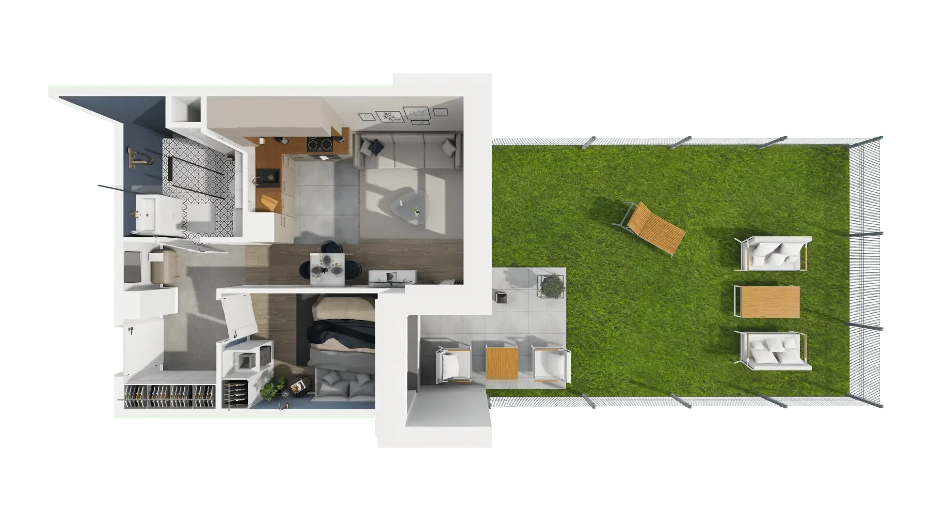 Mieszkanie 36,04 m², parter, oferta nr B5-01, Galaktyczna, Gdańsk, Osowa, ul. Galaktyczna