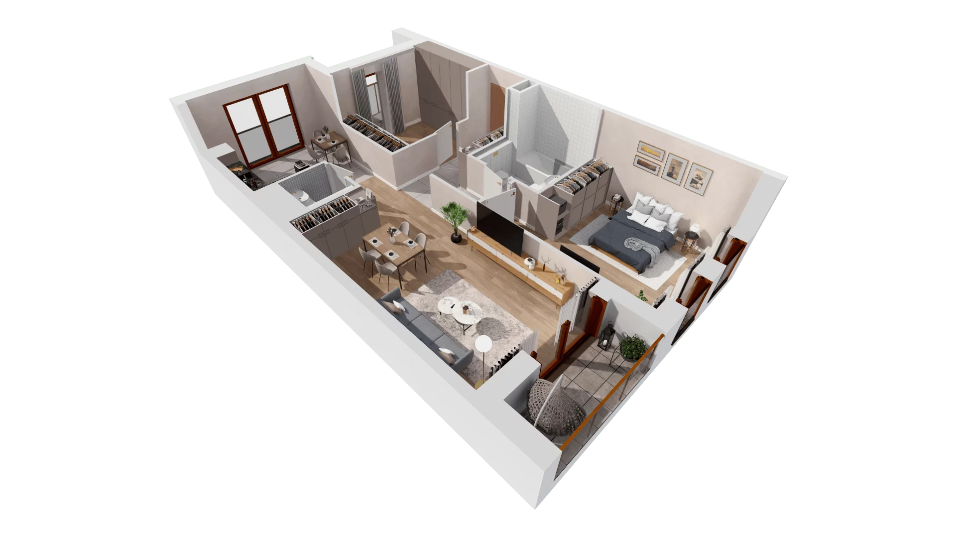 Mieszkanie 75,54 m², piętro 1, oferta nr 7.01.C04, Ogrody Andersa II, Gliwice, Wojska Polskiego, ul. Generała Władysława Andersa