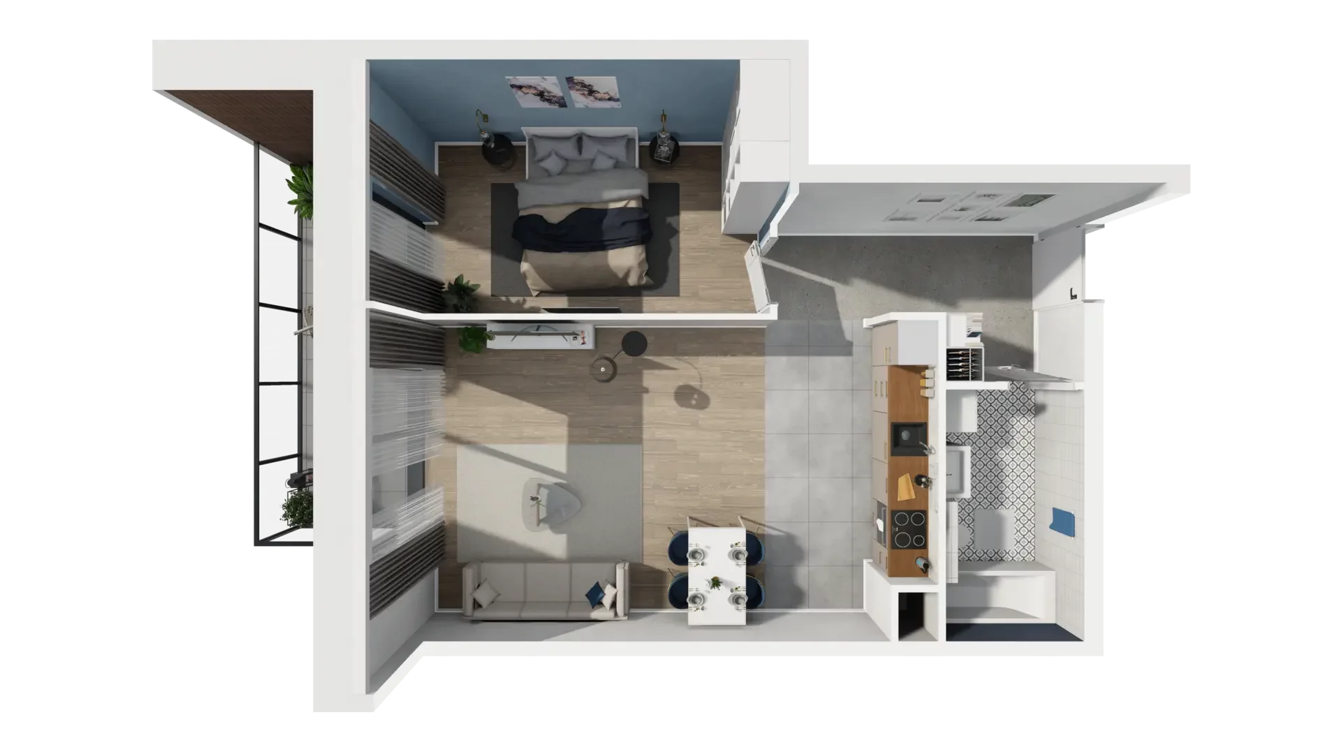 2 pokoje, mieszkanie 50,13 m², piętro 2, oferta nr B1.2.5, ATAL Symbioza, Gdynia, Cisowa, ul. Kcyńska