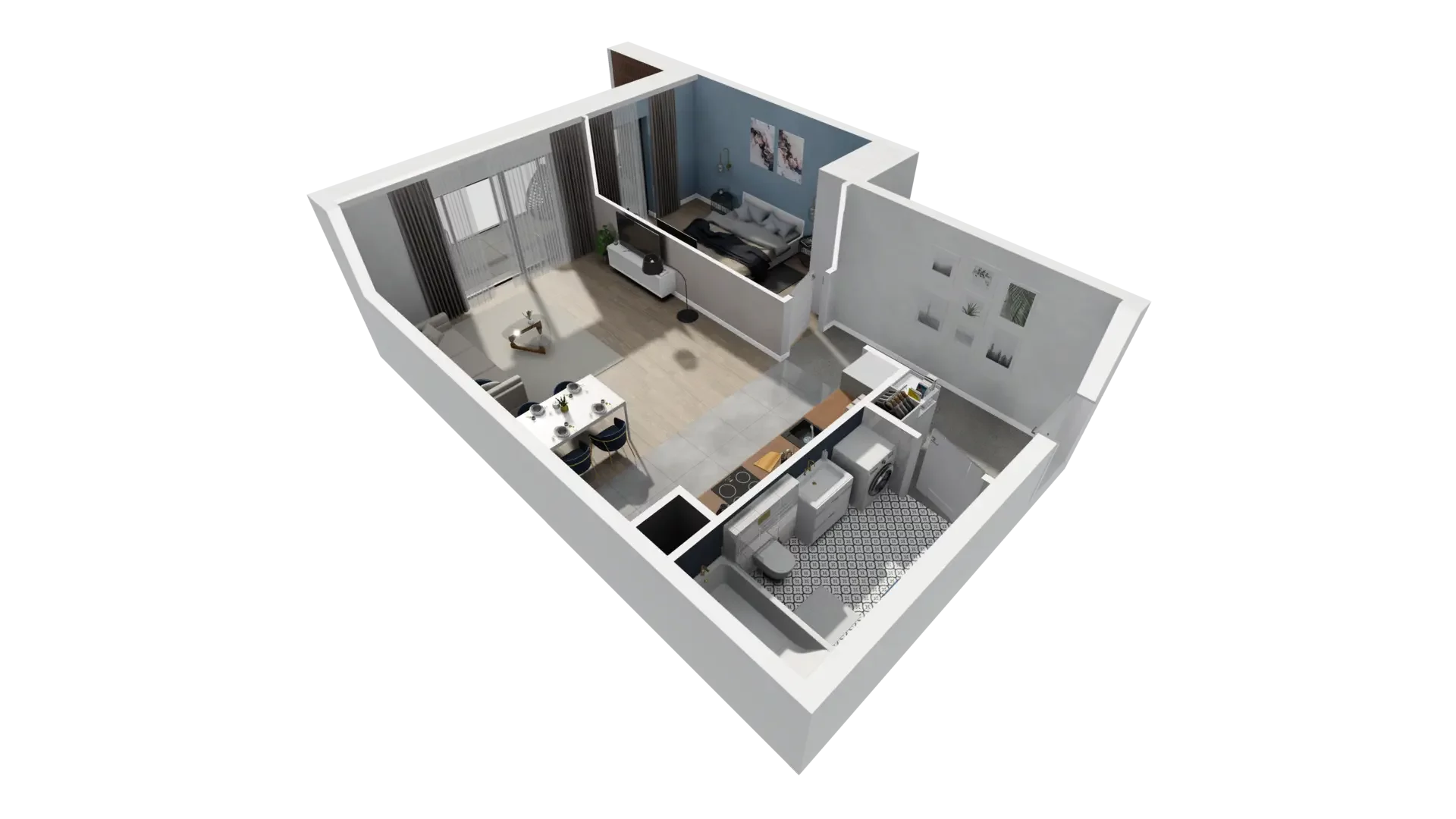 2 pokoje, mieszkanie 50,13 m², piętro 2, oferta nr B1.2.5, ATAL Symbioza, Gdynia, Cisowa, ul. Kcyńska
