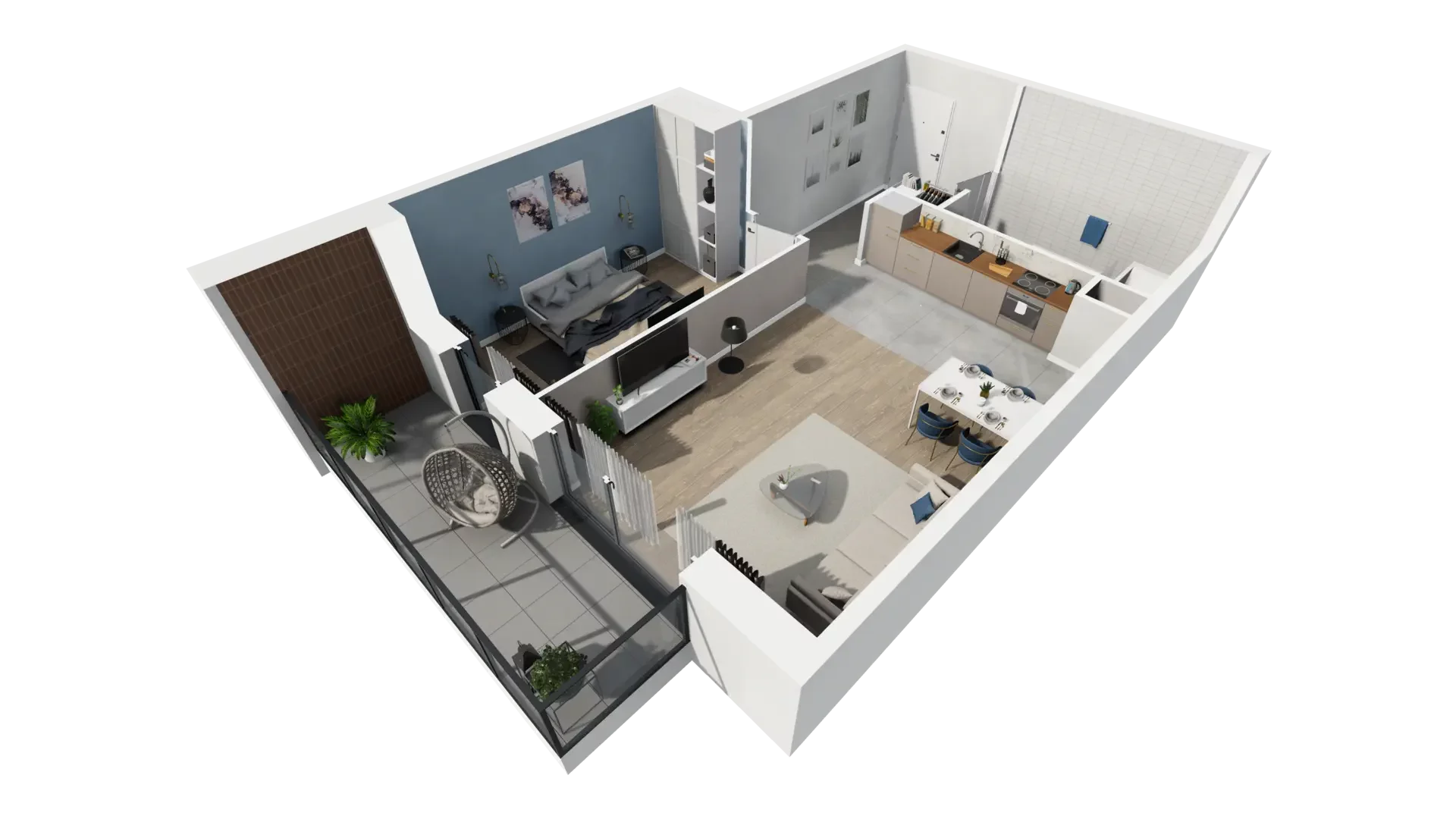 2 pokoje, mieszkanie 50,13 m², piętro 2, oferta nr B1.2.5, ATAL Symbioza, Gdynia, Cisowa, ul. Kcyńska