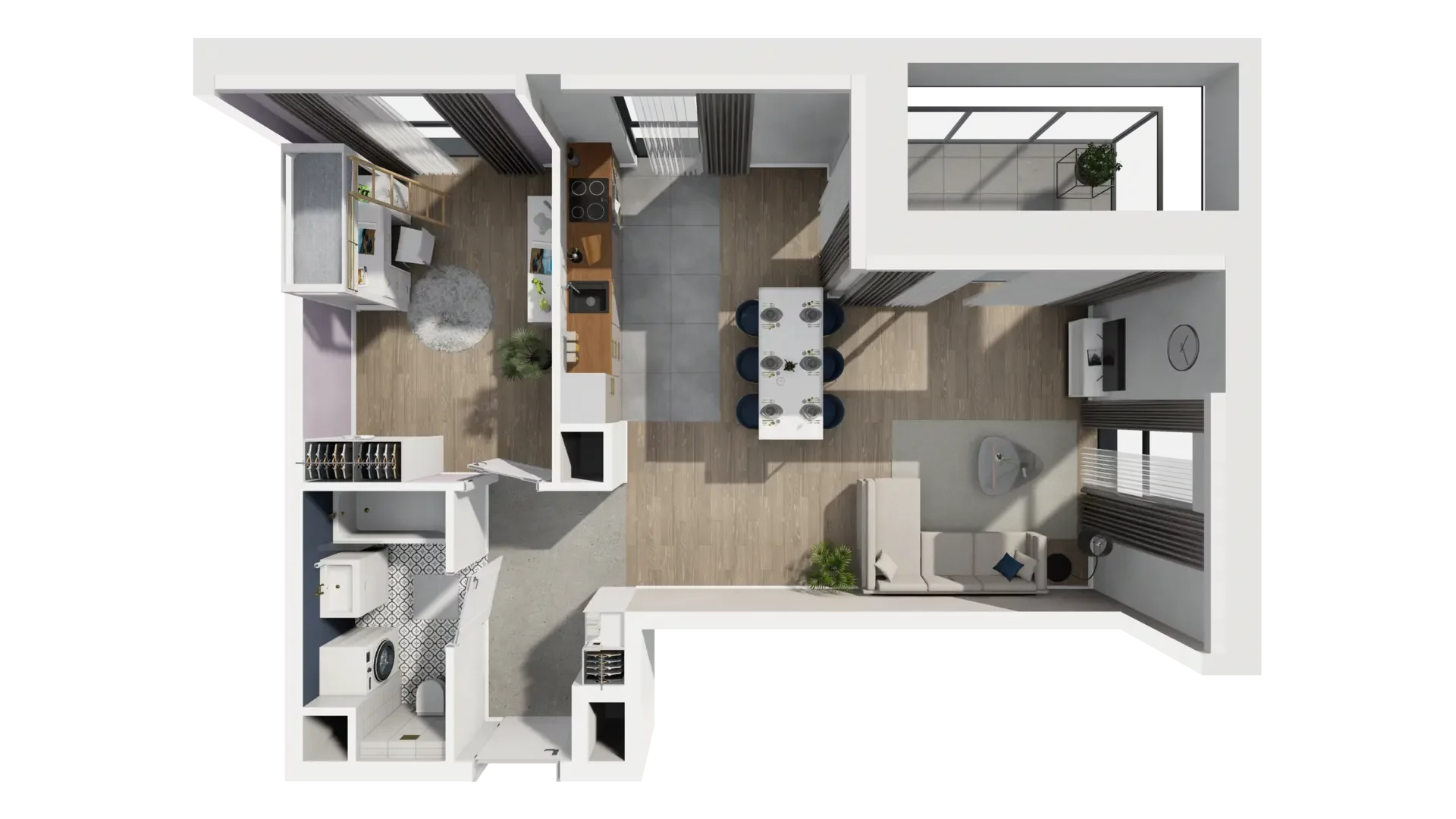 2 pokoje, mieszkanie 51,33 m², piętro 4, oferta nr B1.4.4, ATAL Symbioza, Gdynia, Cisowa, ul. Kcyńska