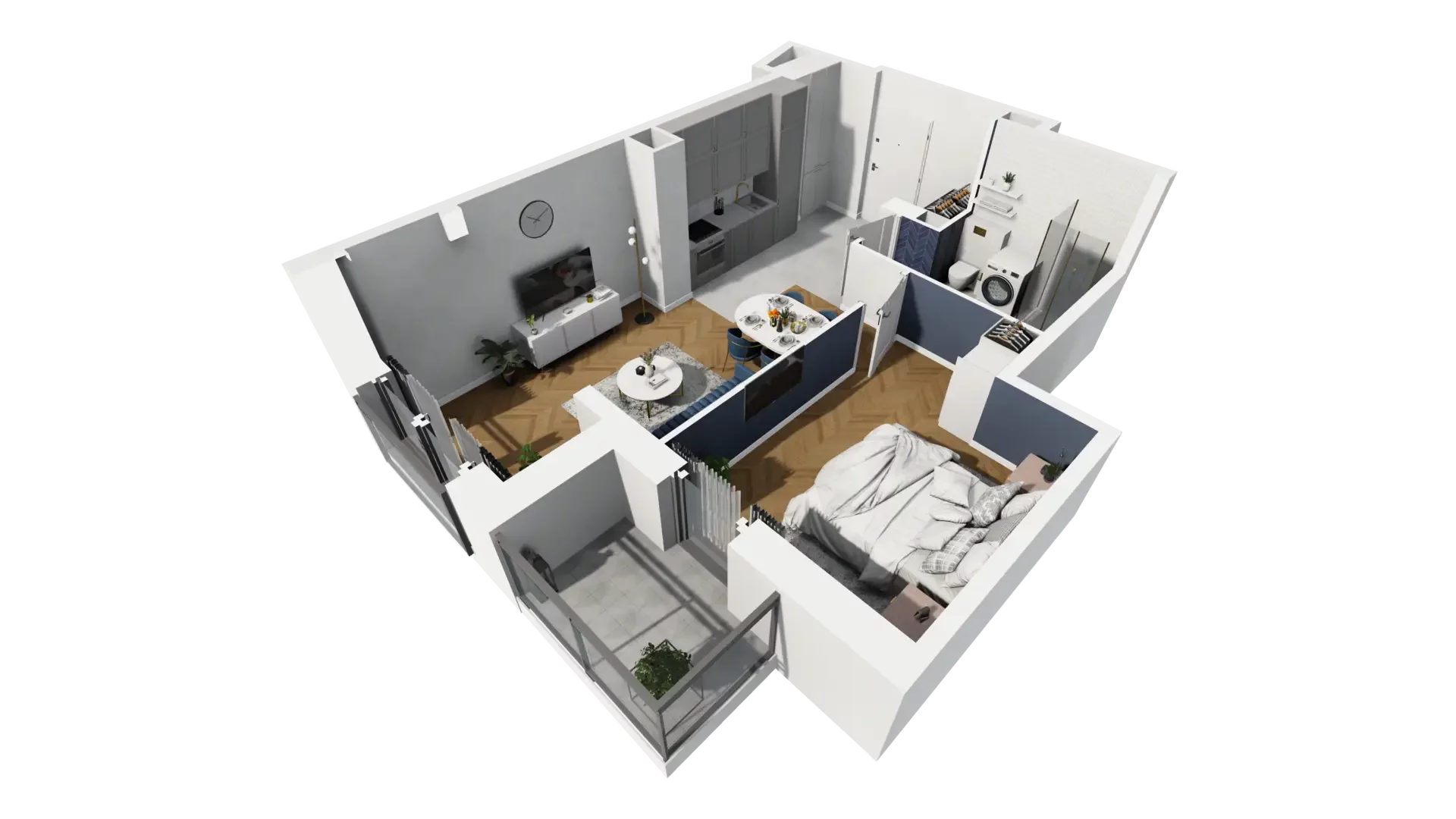 2 pokoje, mieszkanie 44,03 m², piętro 2, oferta nr A1.2.19, ATAL Grabiszyn, Wrocław, Gajowice, Fabryczna, ul. Grochowa