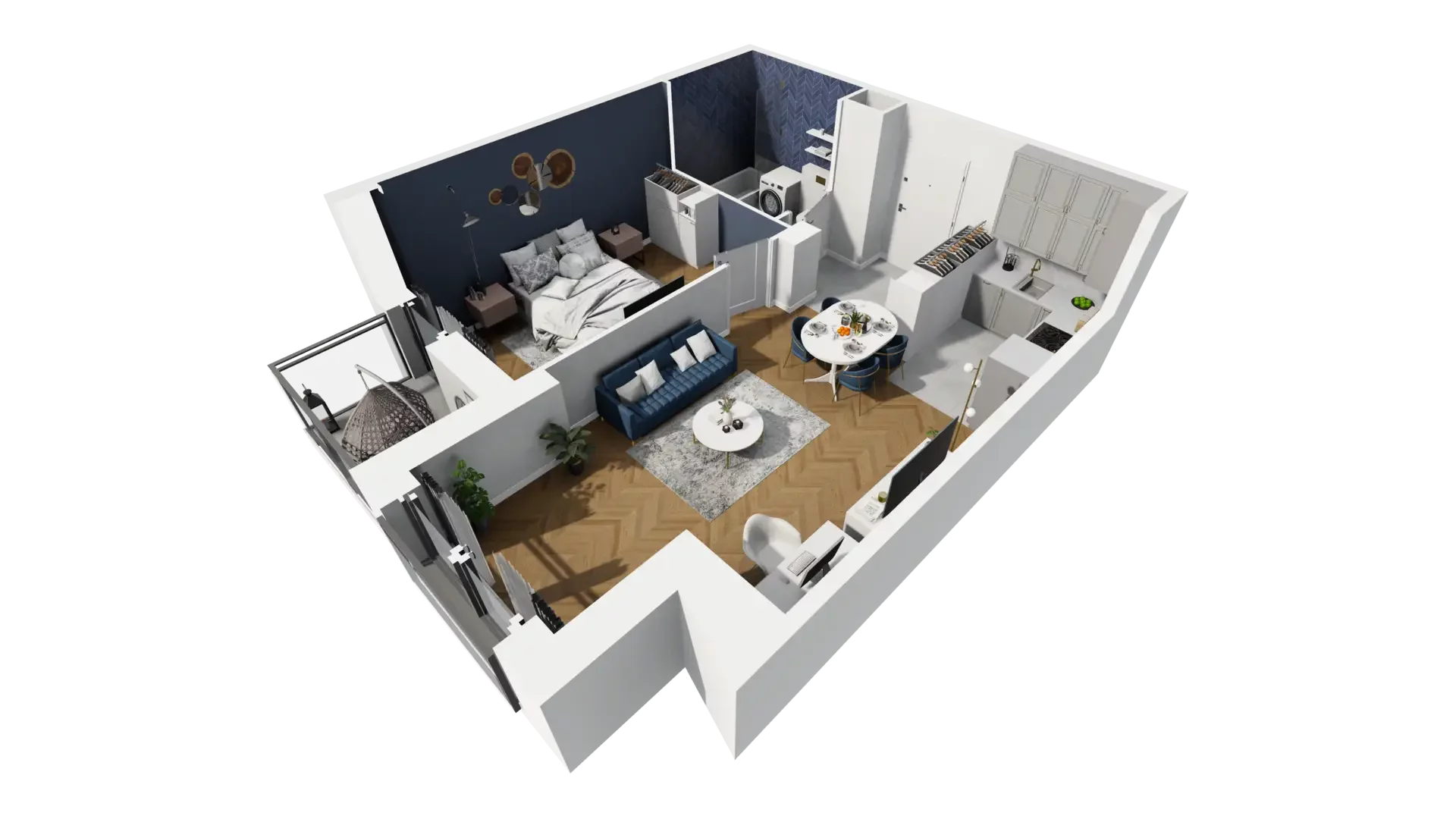 2 pokoje, mieszkanie 46,68 m², piętro 4, oferta nr A1.4.38, ATAL Grabiszyn, Wrocław, Gajowice, Fabryczna, ul. Grochowa