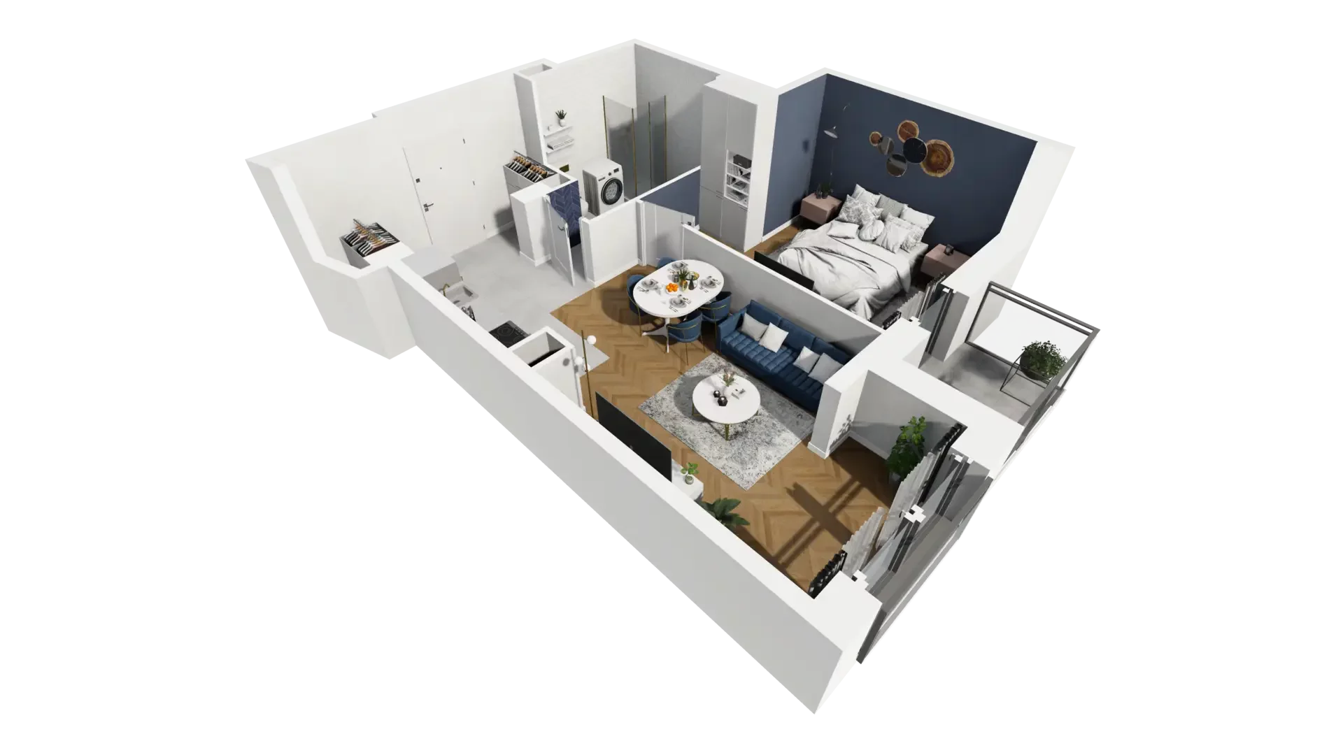 2 pokoje, mieszkanie 44,03 m², piętro 4, oferta nr A1.4.40, ATAL Grabiszyn, Wrocław, Gajowice, Fabryczna, ul. Grochowa