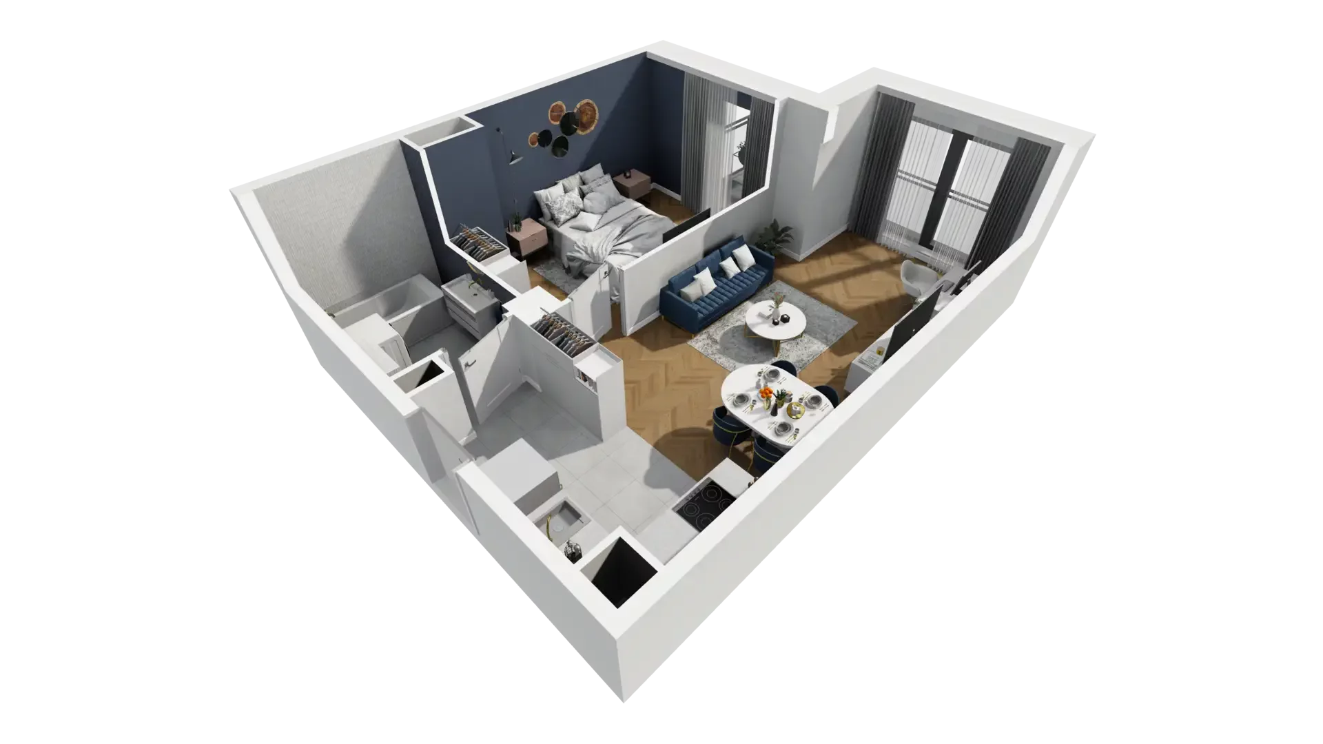 2 pokoje, mieszkanie 43,98 m², piętro 5, oferta nr A1.5.47, ATAL Grabiszyn, Wrocław, Gajowice, Fabryczna, ul. Grochowa