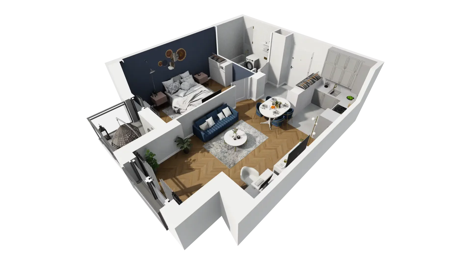 2 pokoje, mieszkanie 46,68 m², piętro 5, oferta nr A1.5.48, ATAL Grabiszyn, Wrocław, Gajowice, Fabryczna, ul. Grochowa