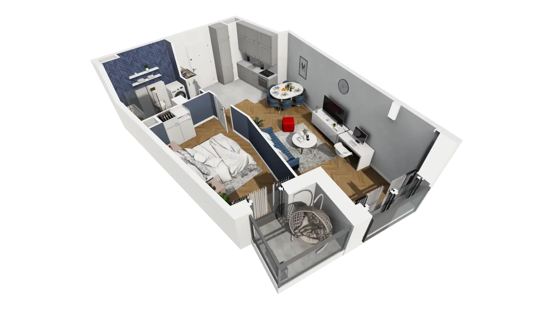 2 pokoje, mieszkanie 45,00 m², piętro 5, oferta nr A1.5.49, ATAL Grabiszyn, Wrocław, Gajowice, Fabryczna, ul. Grochowa