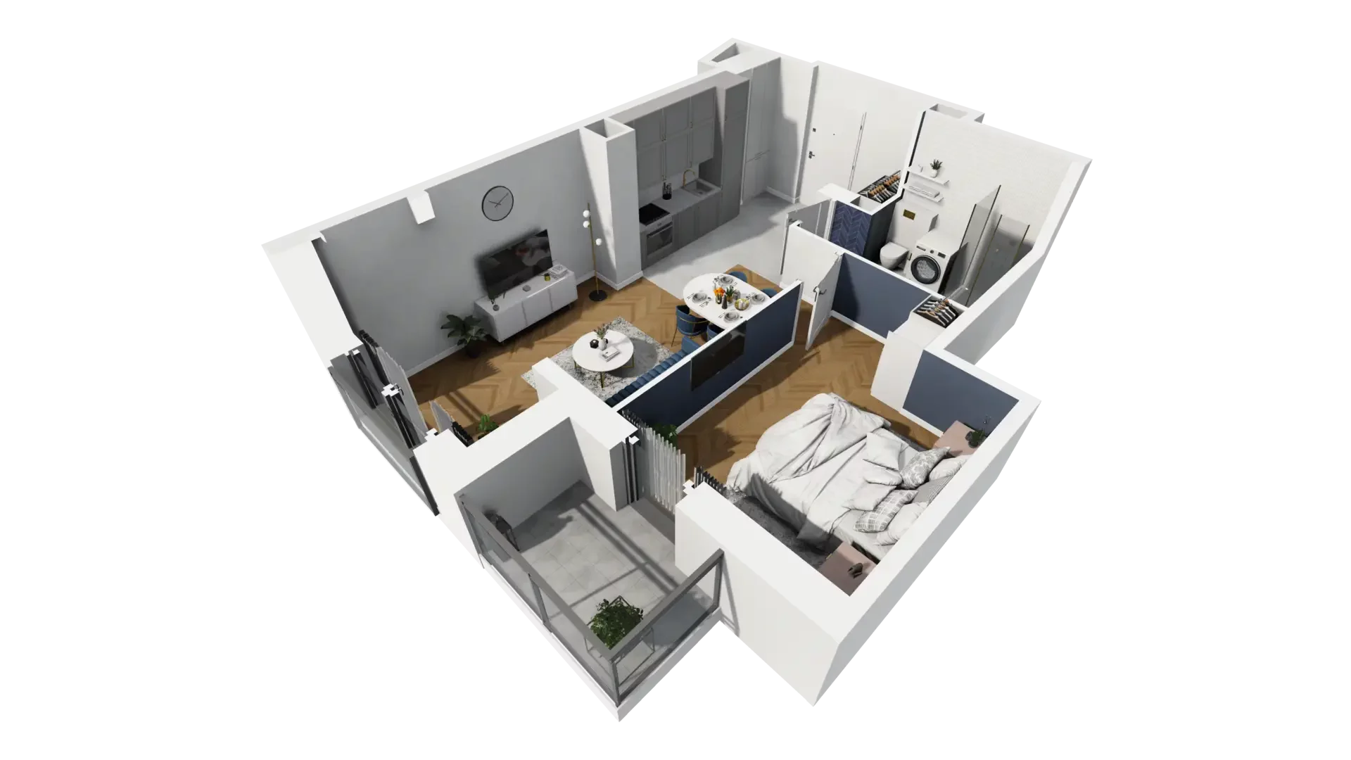 2 pokoje, mieszkanie 44,03 m², piętro 5, oferta nr A1.5.50, ATAL Grabiszyn, Wrocław, Gajowice, Fabryczna, ul. Grochowa