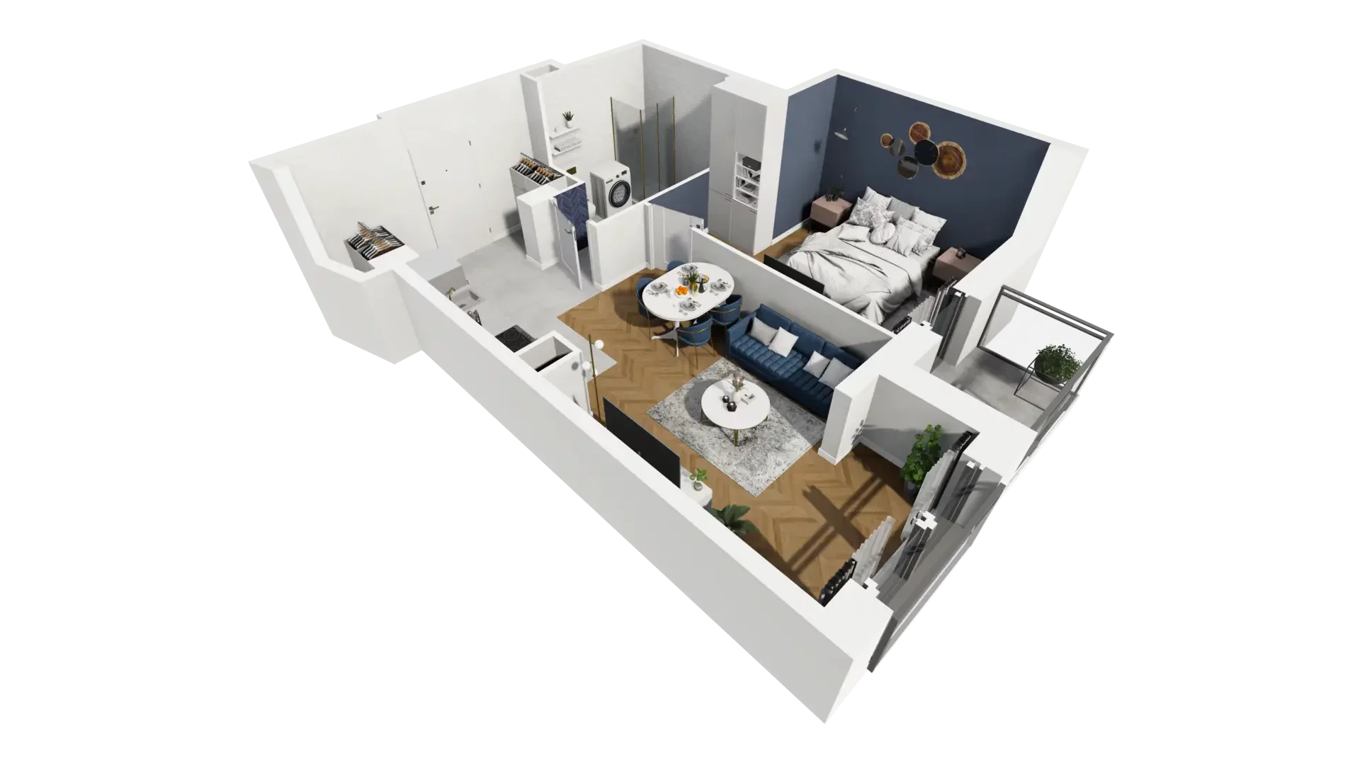 2 pokoje, mieszkanie 44,03 m², piętro 5, oferta nr A1.5.50, ATAL Grabiszyn, Wrocław, Gajowice, Fabryczna, ul. Grochowa