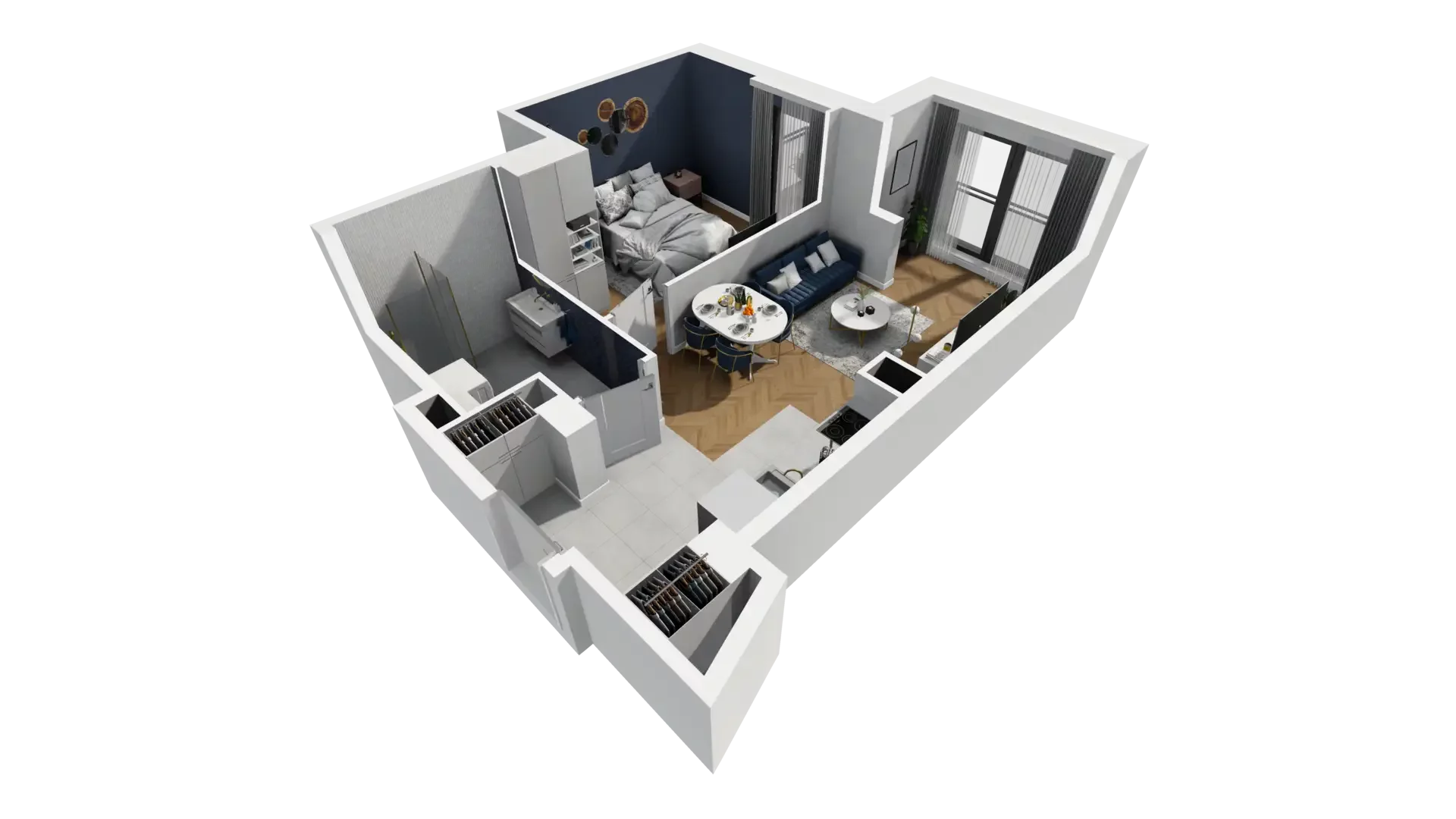 2 pokoje, mieszkanie 44,03 m², piętro 5, oferta nr A1.5.50, ATAL Grabiszyn, Wrocław, Gajowice, Fabryczna, ul. Grochowa