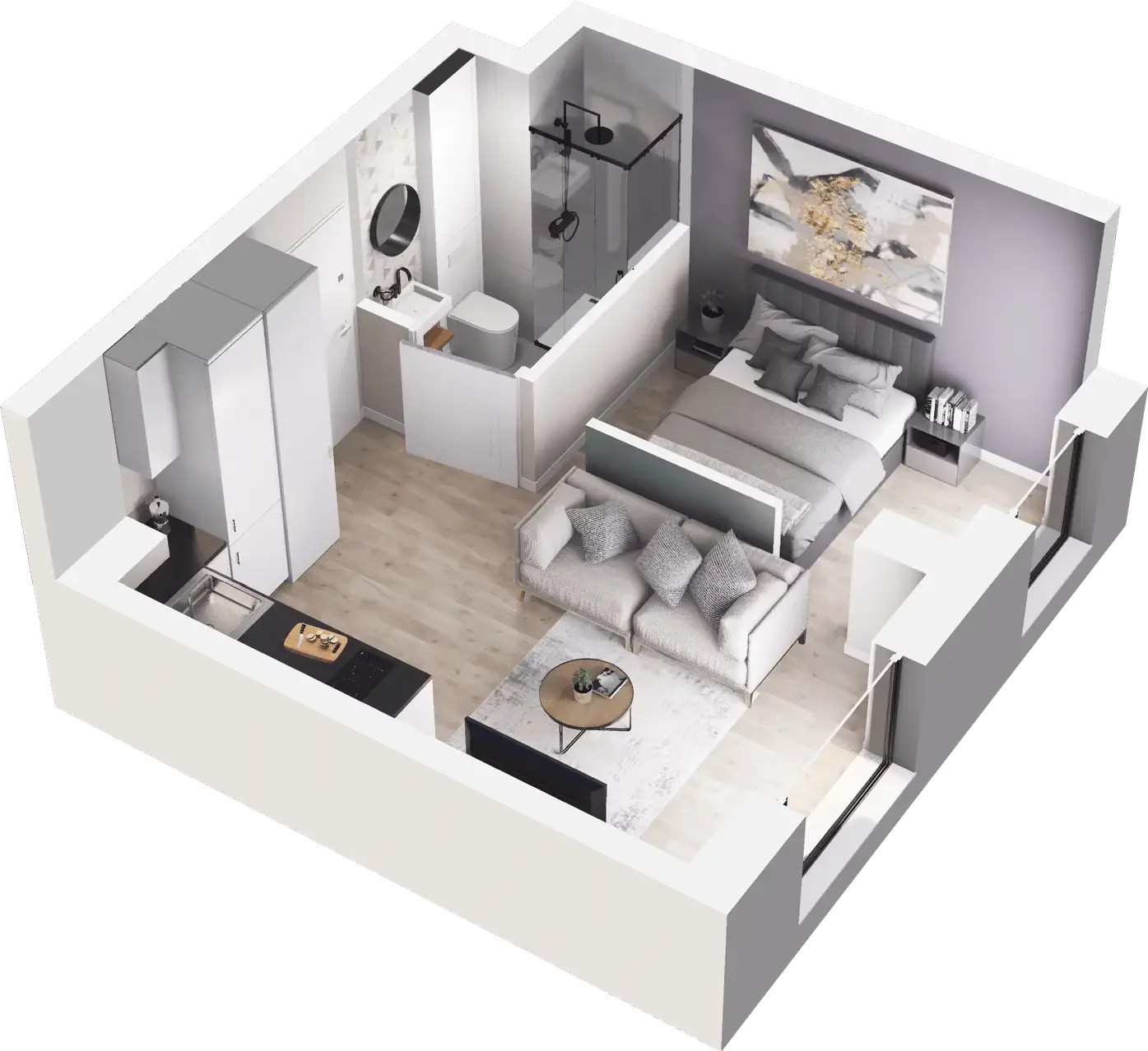 Mieszkanie 26,66 m², piętro 1, oferta nr I.A.14, Krakowska 35, Wrocław, Przedmieście Oławskie, Krzyki, ul. Krakowska