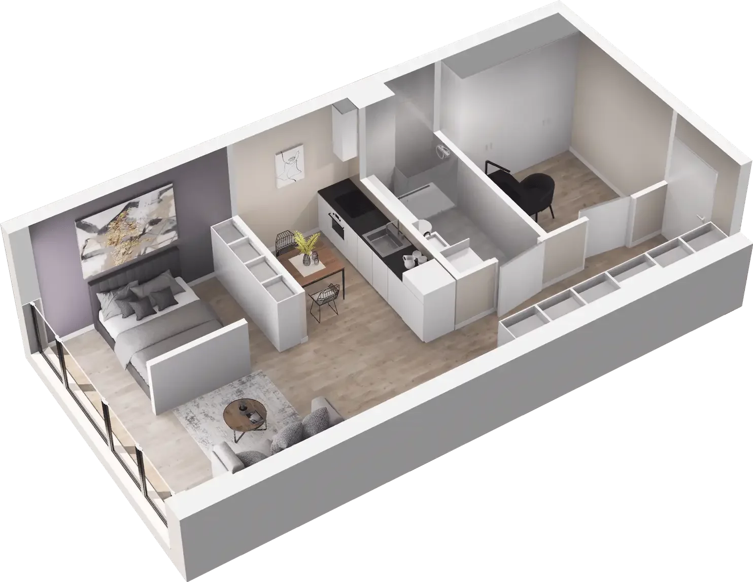 Mieszkanie 47,83 m², piętro 2, oferta nr II.A.17, Krakowska 35, Wrocław, Przedmieście Oławskie, Krzyki, ul. Krakowska