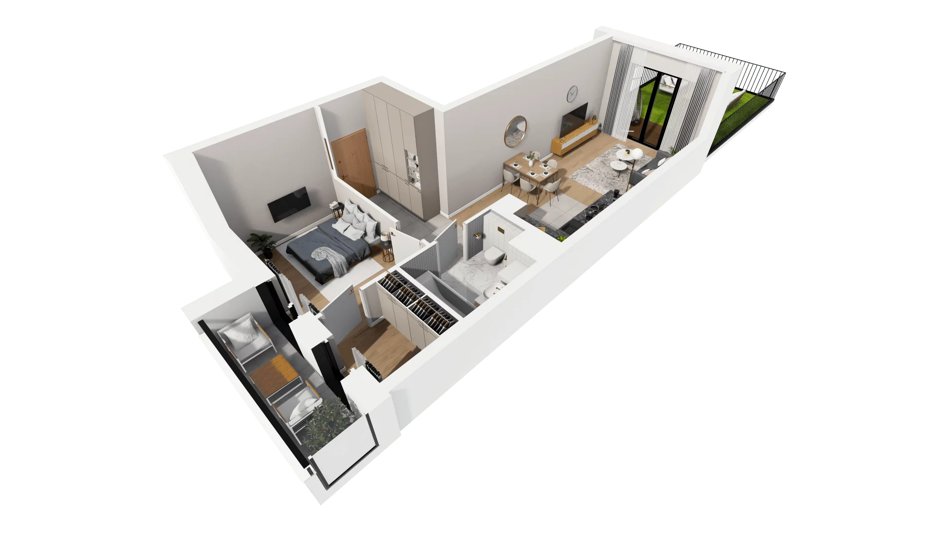 Mieszkanie 49,94 m², parter, oferta nr B1-K5-0-3, Żerniki Na Novo, Wrocław, Żerniki, ul. Maxa Berga