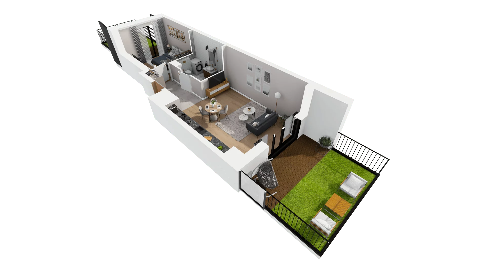 Mieszkanie 44,19 m², parter, oferta nr B4-K2-0-1, Żerniki Na Novo, Wrocław, Żerniki, ul. Maxa Berga